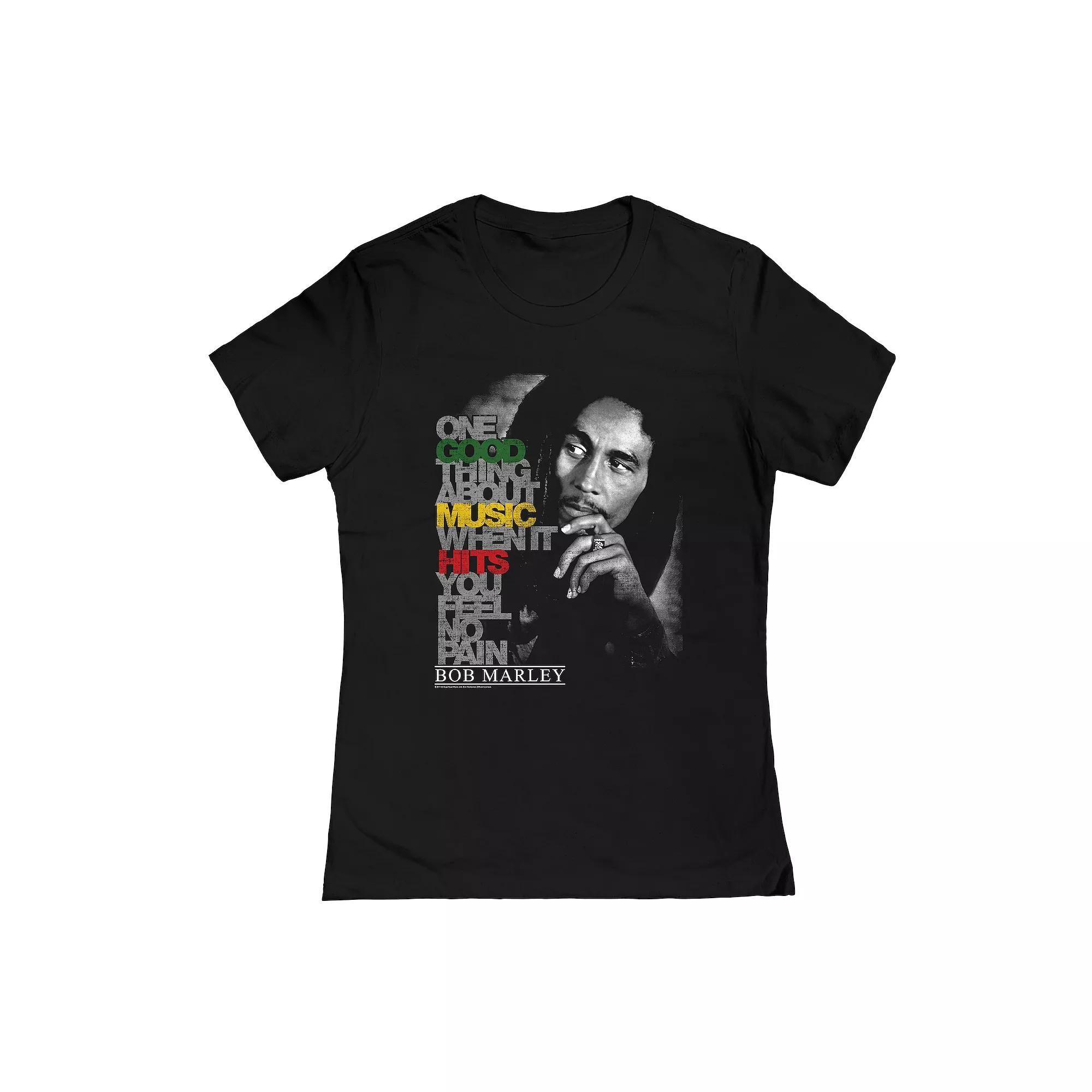 Juniors' Bob Marley Good Music Graphic Tee, Girl's, Size: Small, Black Product Image