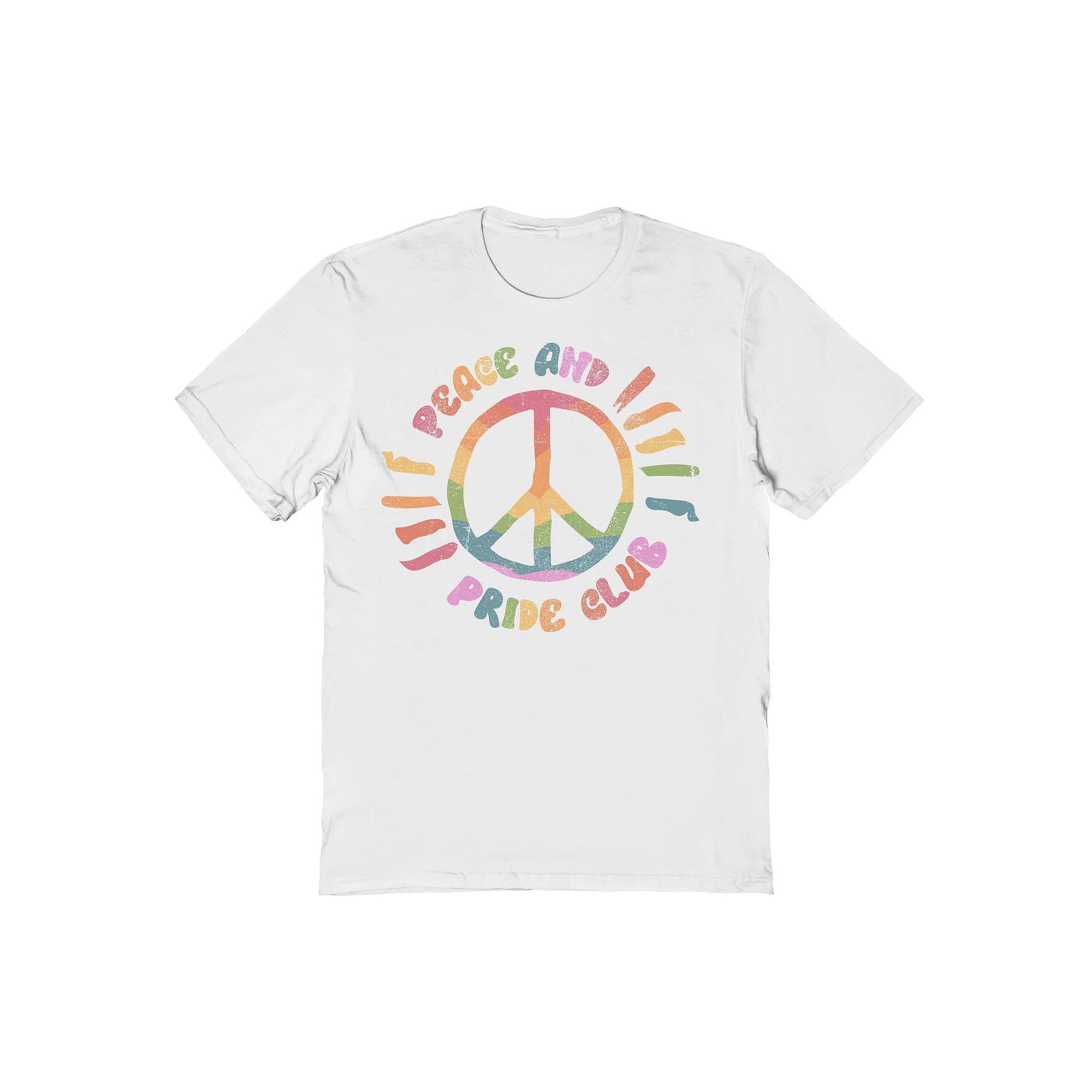 Men's Grayson Threads The Label Peace And Pride Club Pride Graphic Tee, Size: Medium, White Product Image