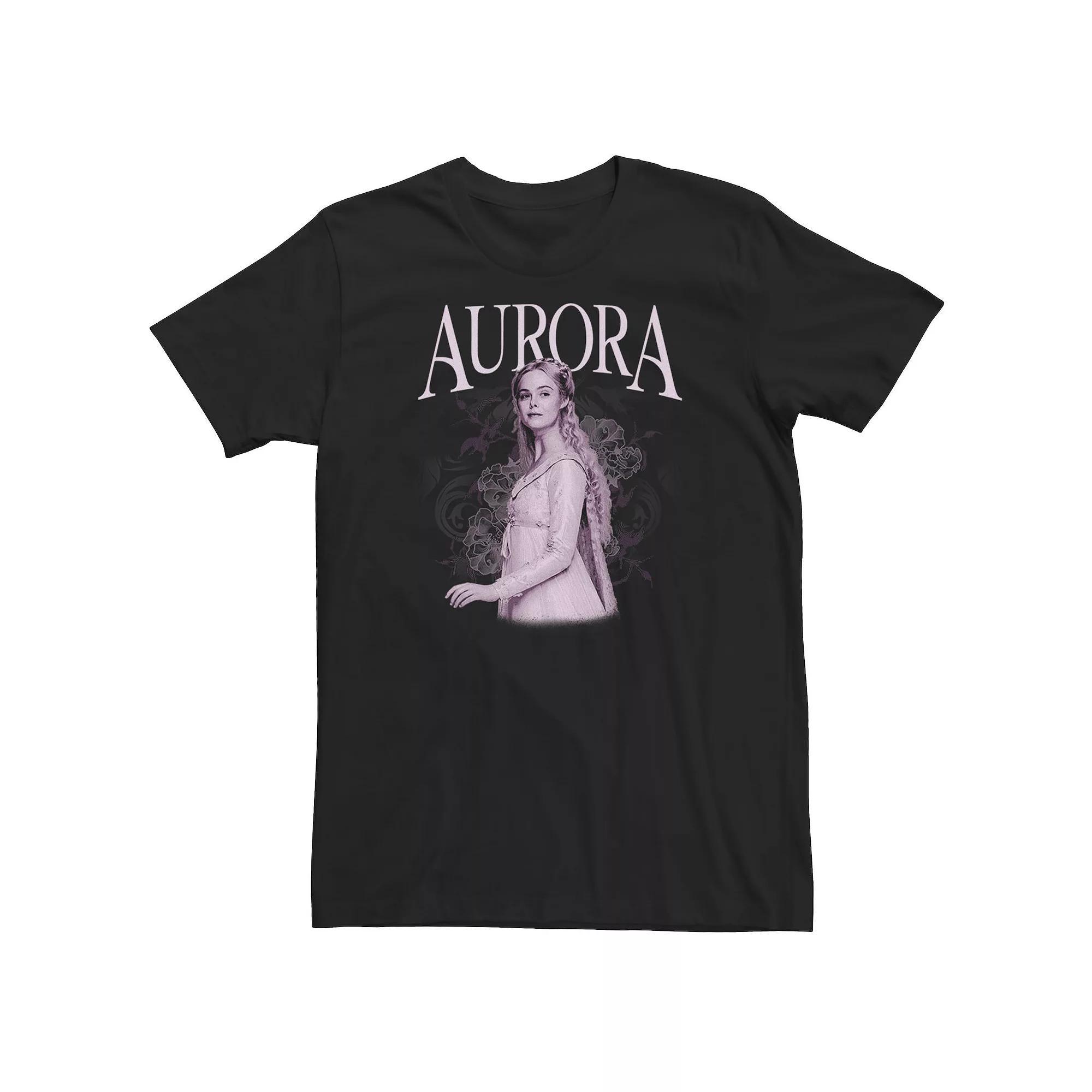 Big & Tall Disney Maleficent Mistress Of Evil Aurora Portrait Tee, Men's, Size: 3XL Tall, Black Product Image