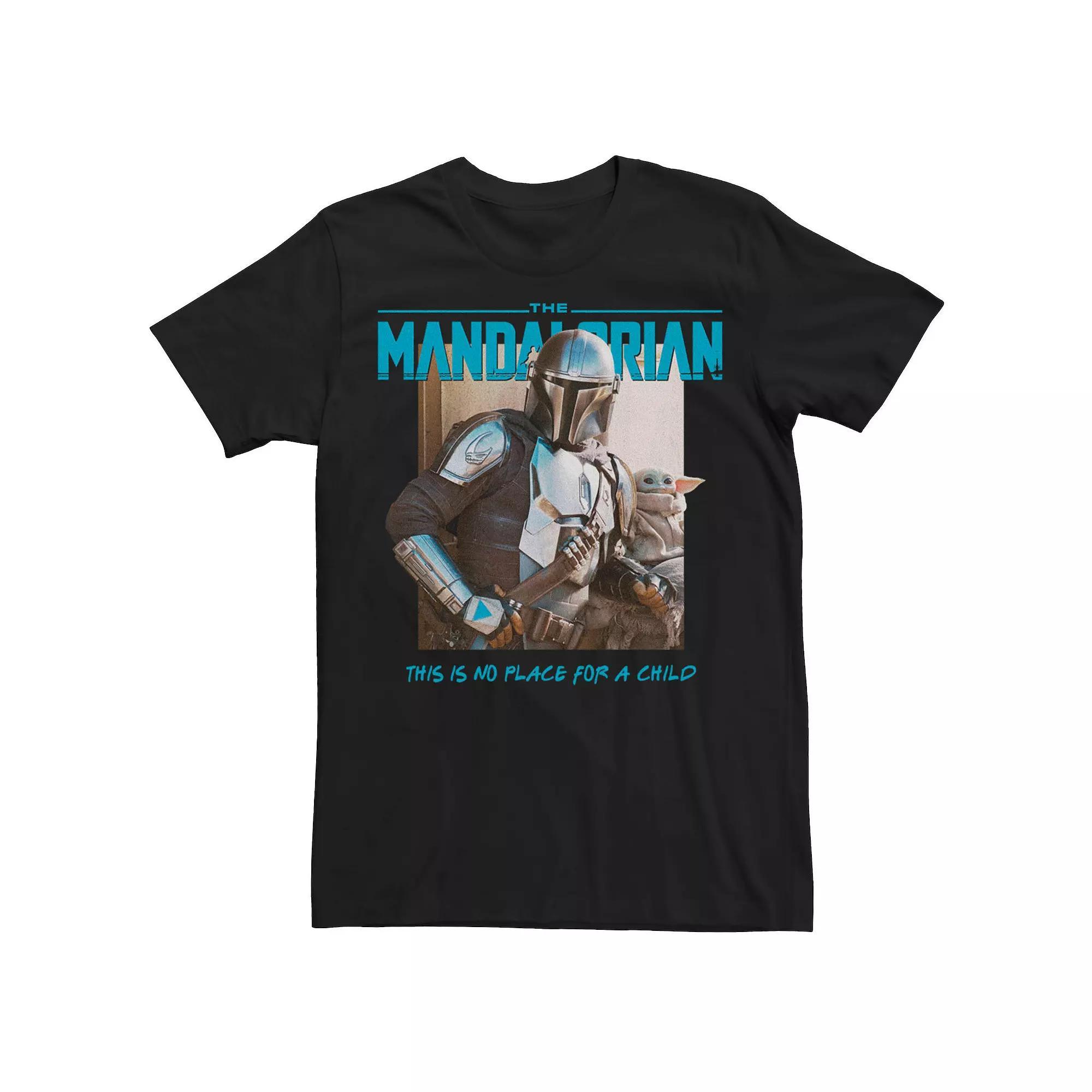 Men's Star Wars The Mandalorioan Mando No Place For A Child Poster Tee, Size: XXL, Black Product Image
