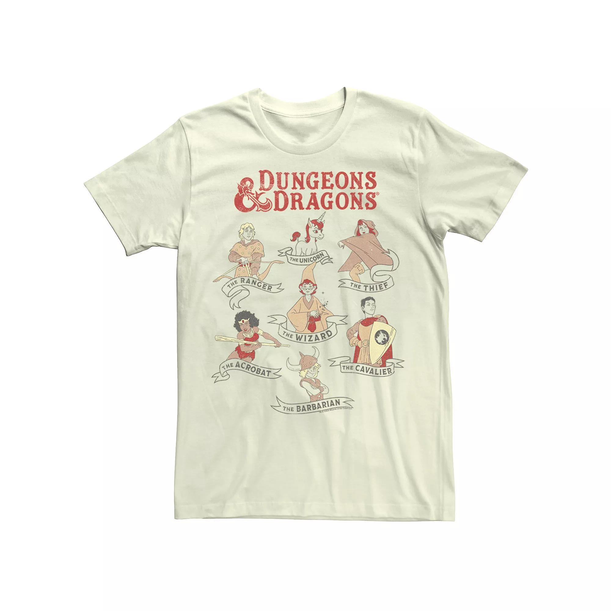 Men's Dungeons & Dragons Textbook Players Poster Tee, Size: Medium, Natural Product Image