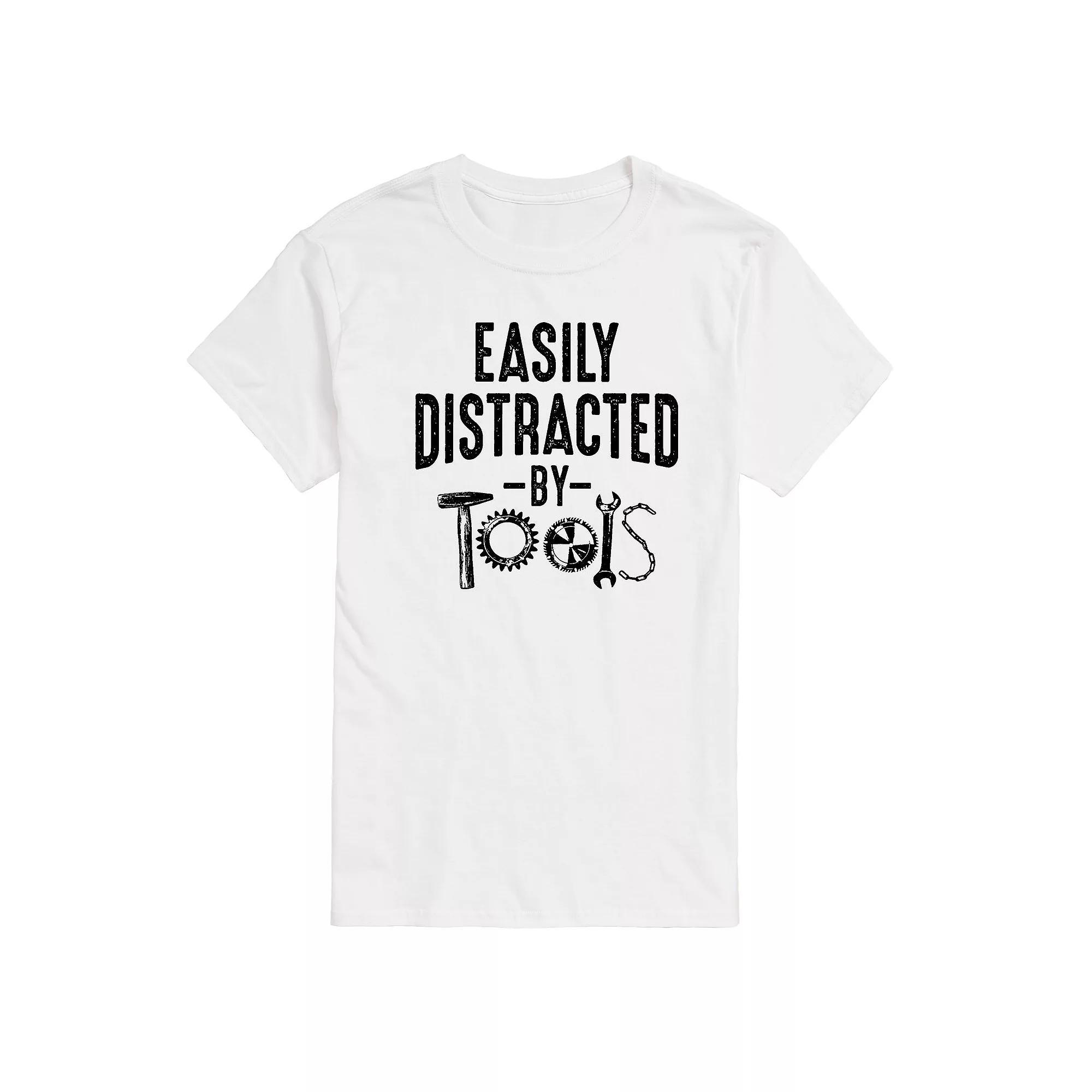 Big & Tall Easily Distracted By Tools Graphic Tee, Mens Product Image
