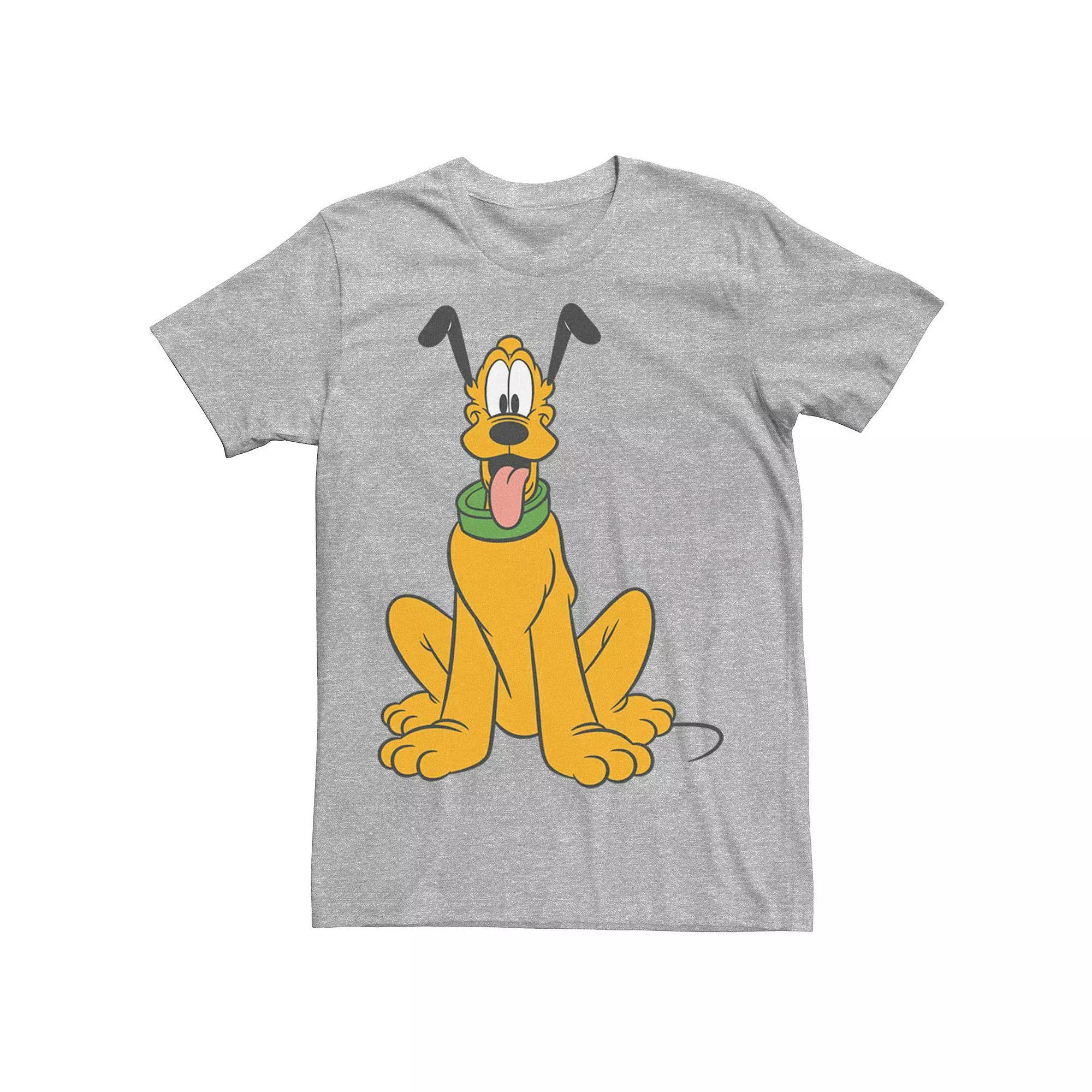 Disney's Mickey Mouse Pluto The Dog Portrait Men's Tee, Size: XXL, Athletic Grey Product Image