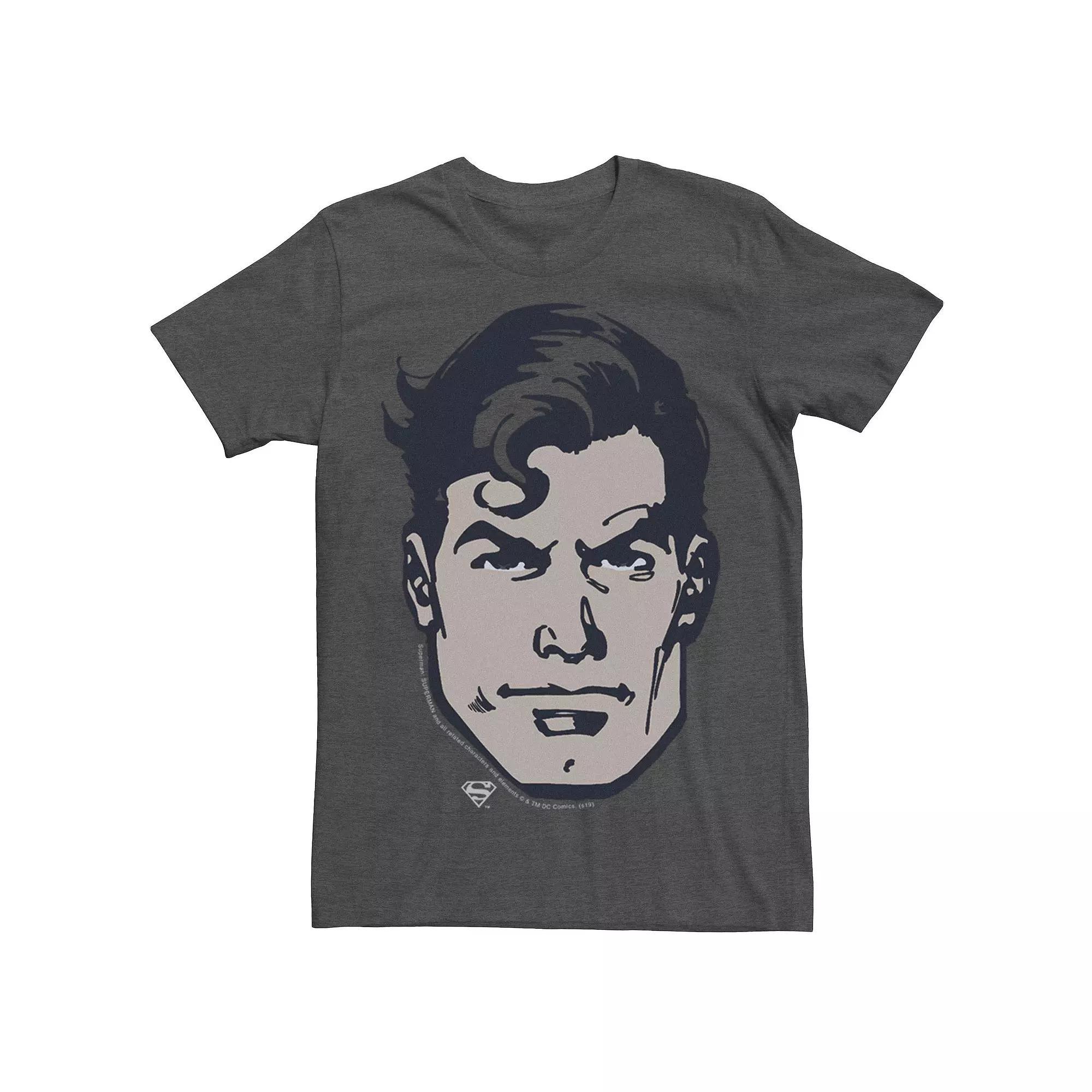 Men's DC Comics Superman Large Chest Portrait Graphic Tee, Size: XXL, Royal Grey Product Image