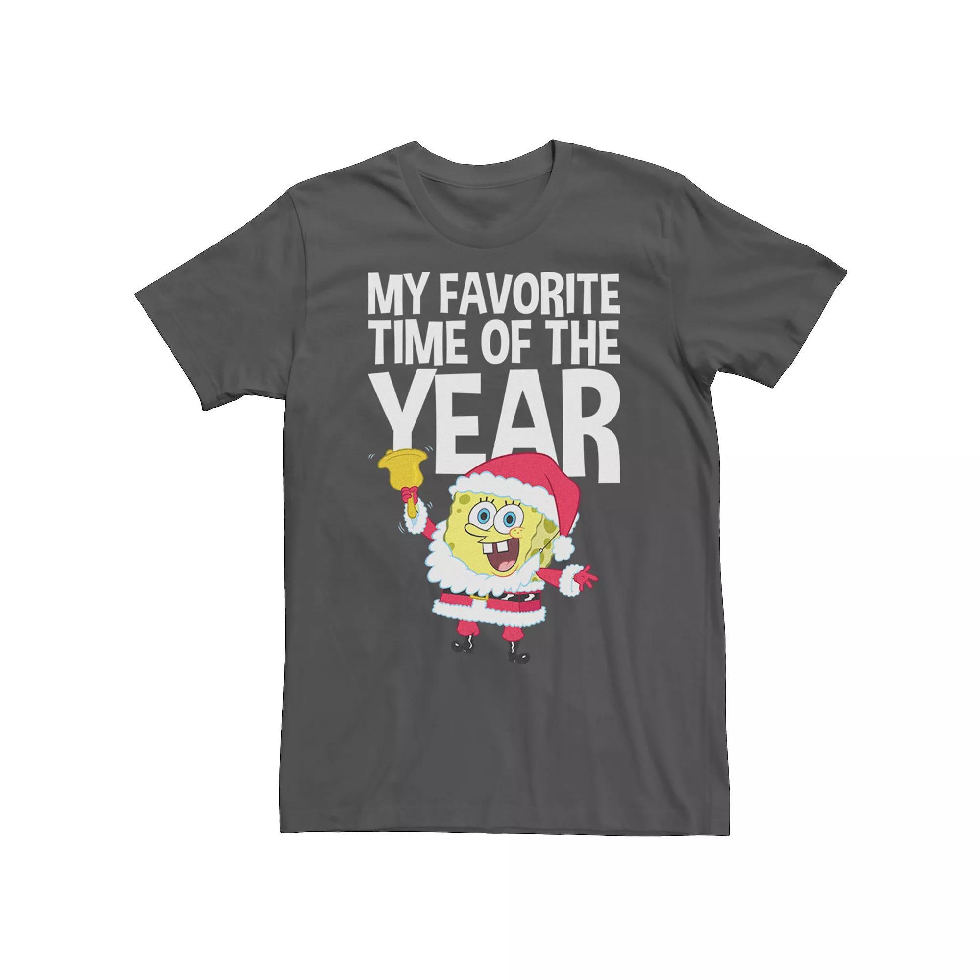 Mens Spongebob Squarepants Santa Christmas Tee Product Image