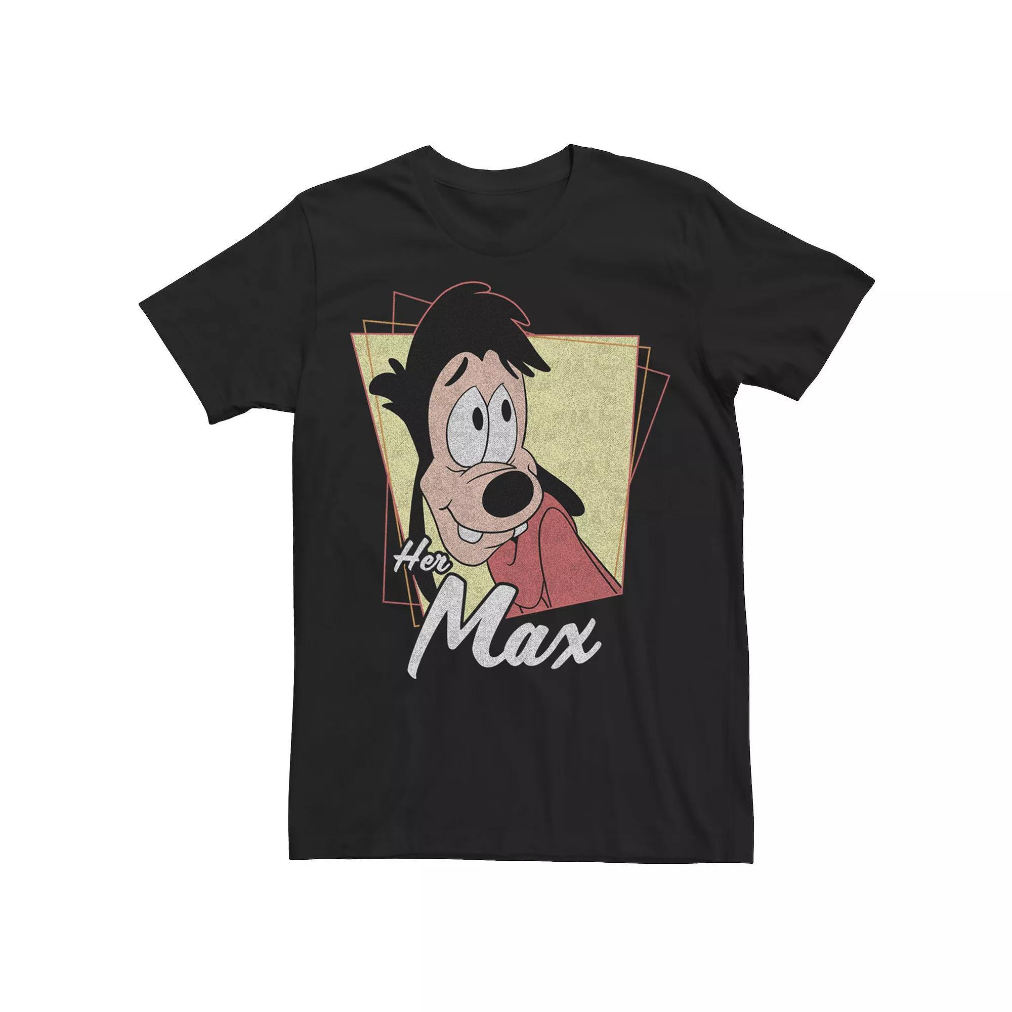 Disney's A Goofy Movie Men's Couples Her Max Tee, Size: XXL, Black Product Image