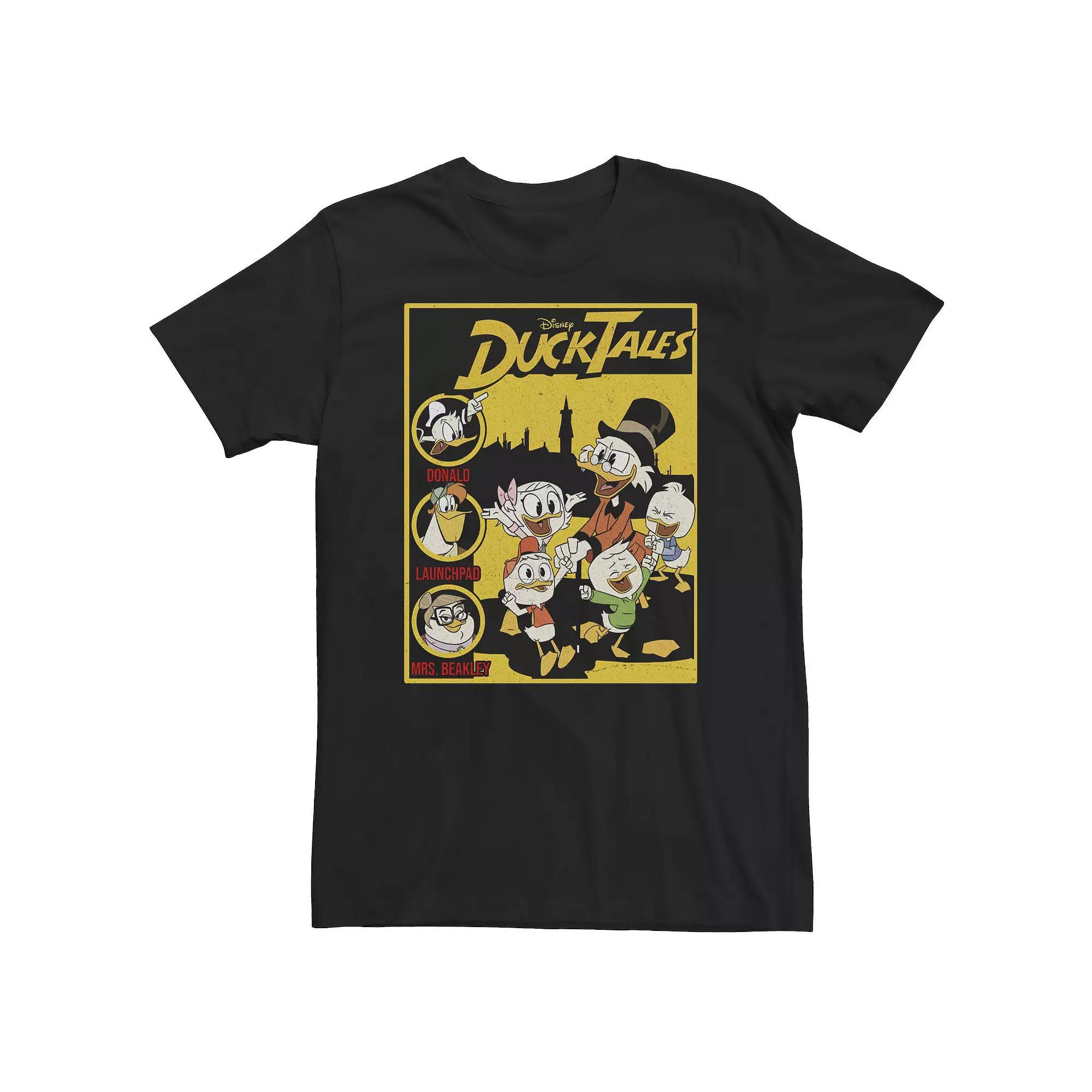 Big & Tall Disney DuckTales Group Shot Cover Tee, Men's, Size: XL Tall, Black Product Image