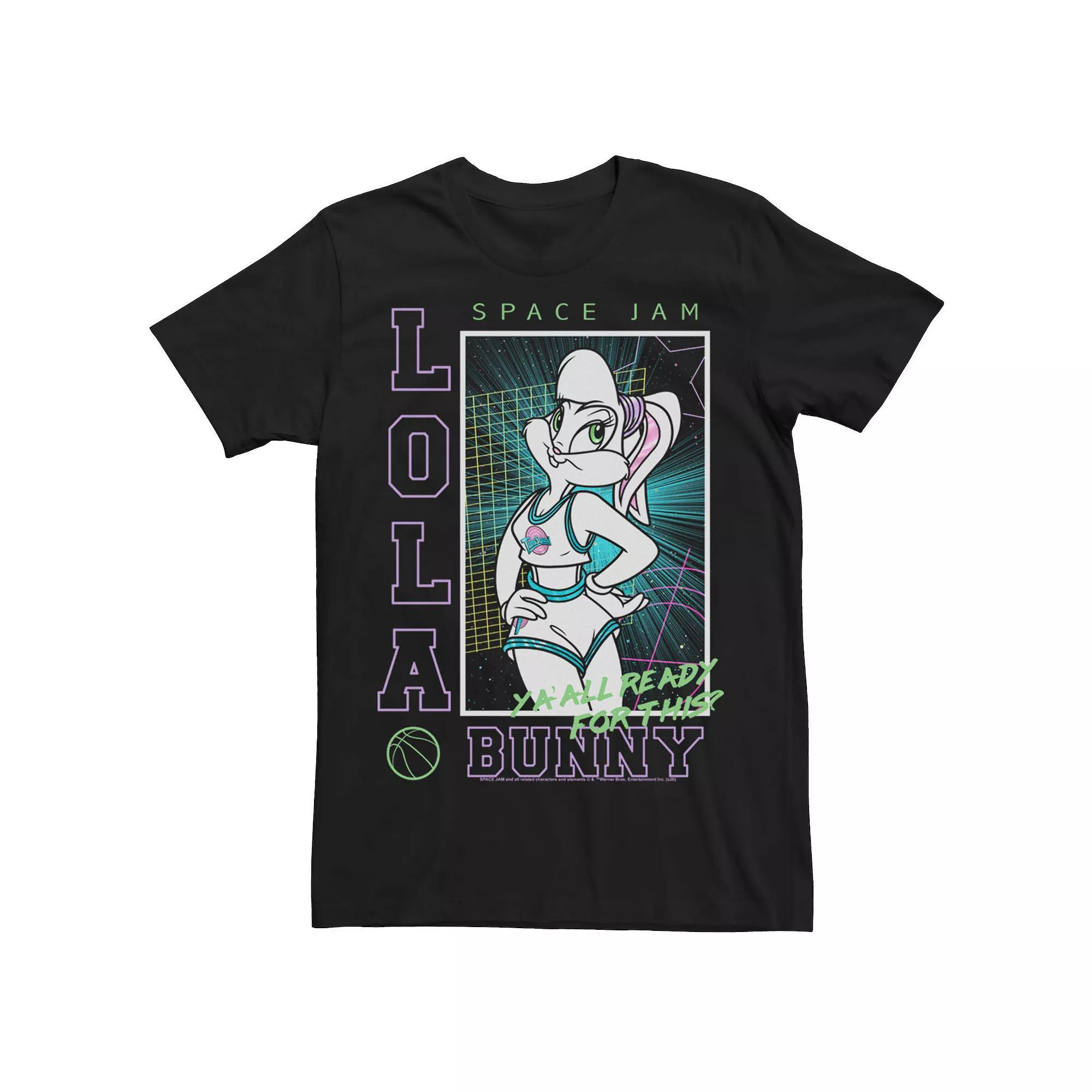 Men's Space Jam Lola Bunny Y'all Ready For This Tee, Size: Large, Black Product Image