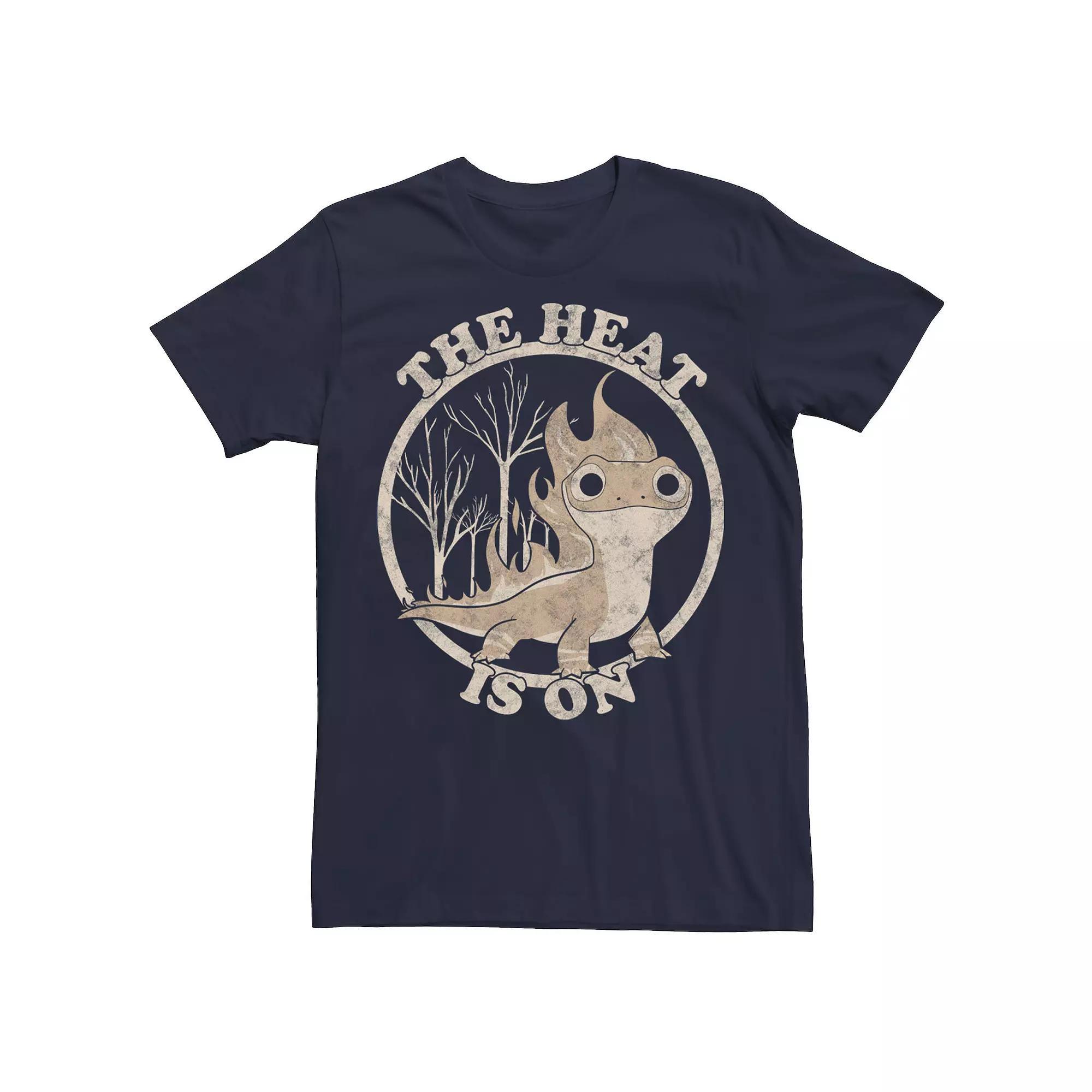 Disneys Frozen Mens 2 Salamander The Heat Is On Graphic Tee Blue Product Image