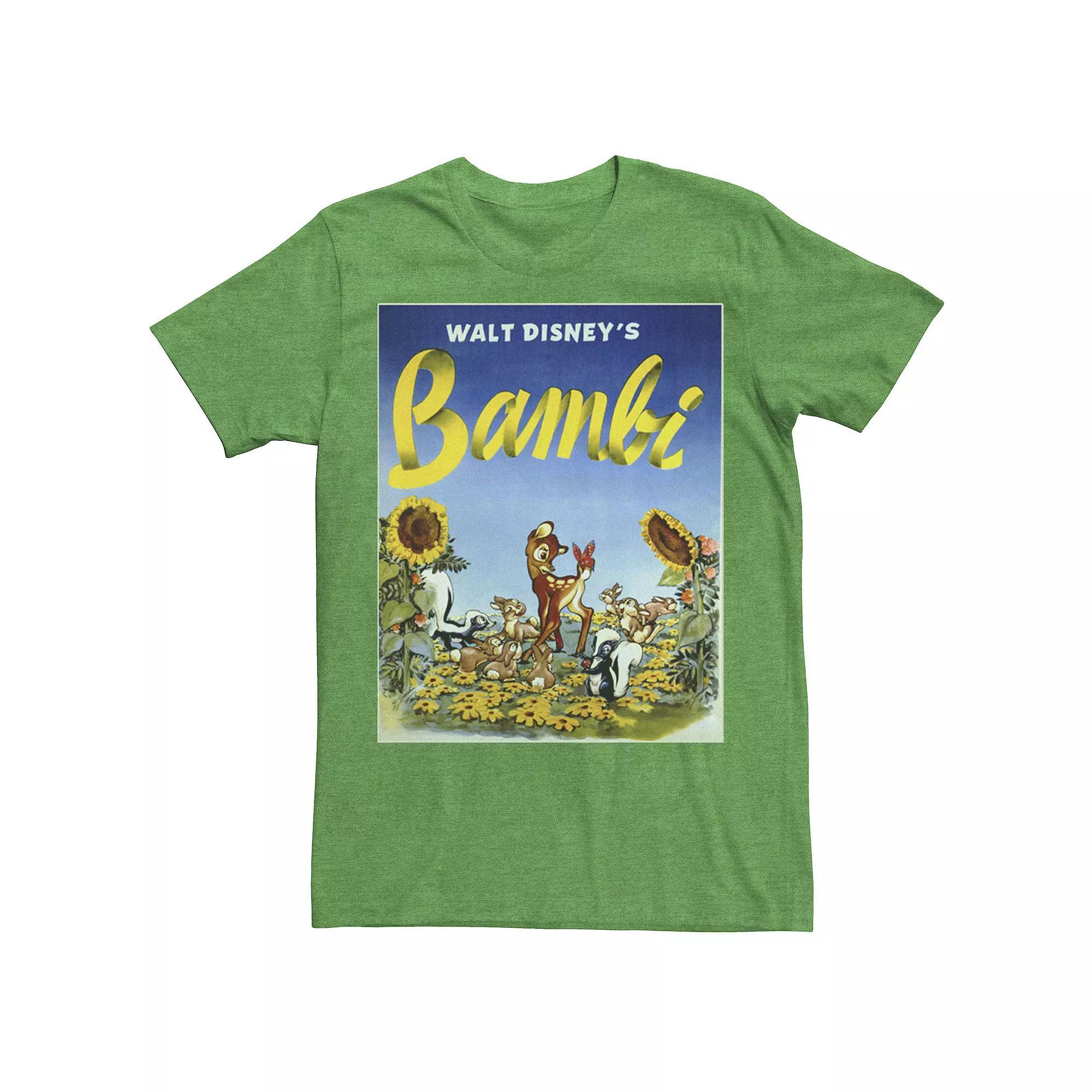 Disney's Bambi Men's Sunflower Poster Tee, Size: XL, Athletic Grey Product Image