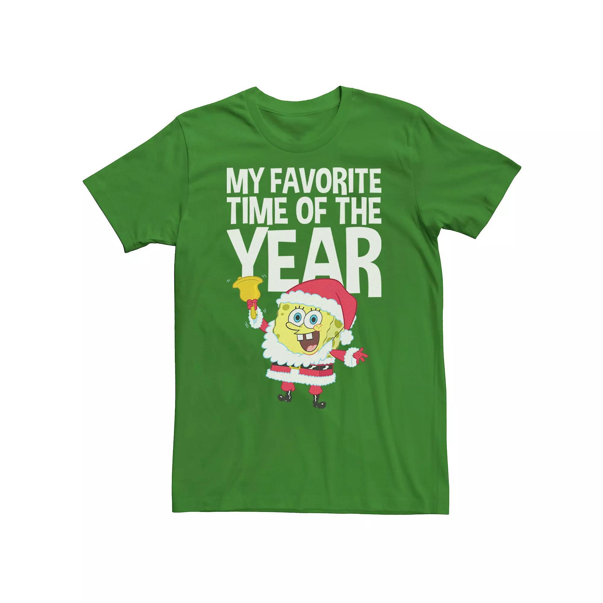 Mens Spongebob Squarepants Santa Christmas Tee Product Image