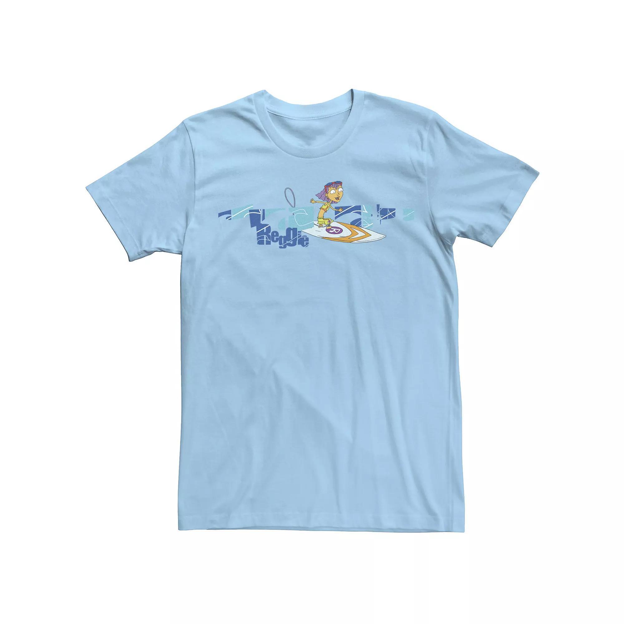 Men's Rocket Power Reggie Surf Retro Logo Tee, Size: XXL, Light Blue Product Image