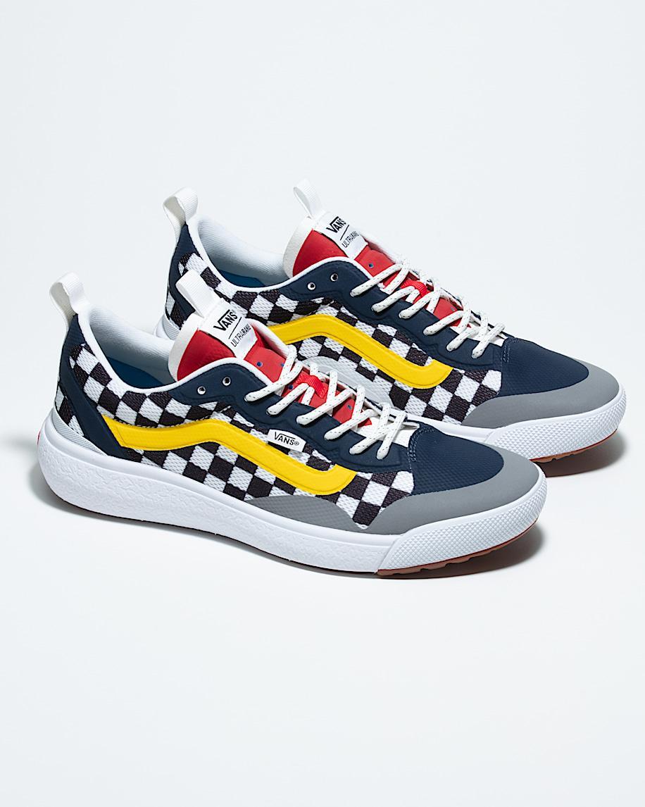 Customs UltraRange EXO Checkerboard Shoe in Black / White| Vans US Product Image