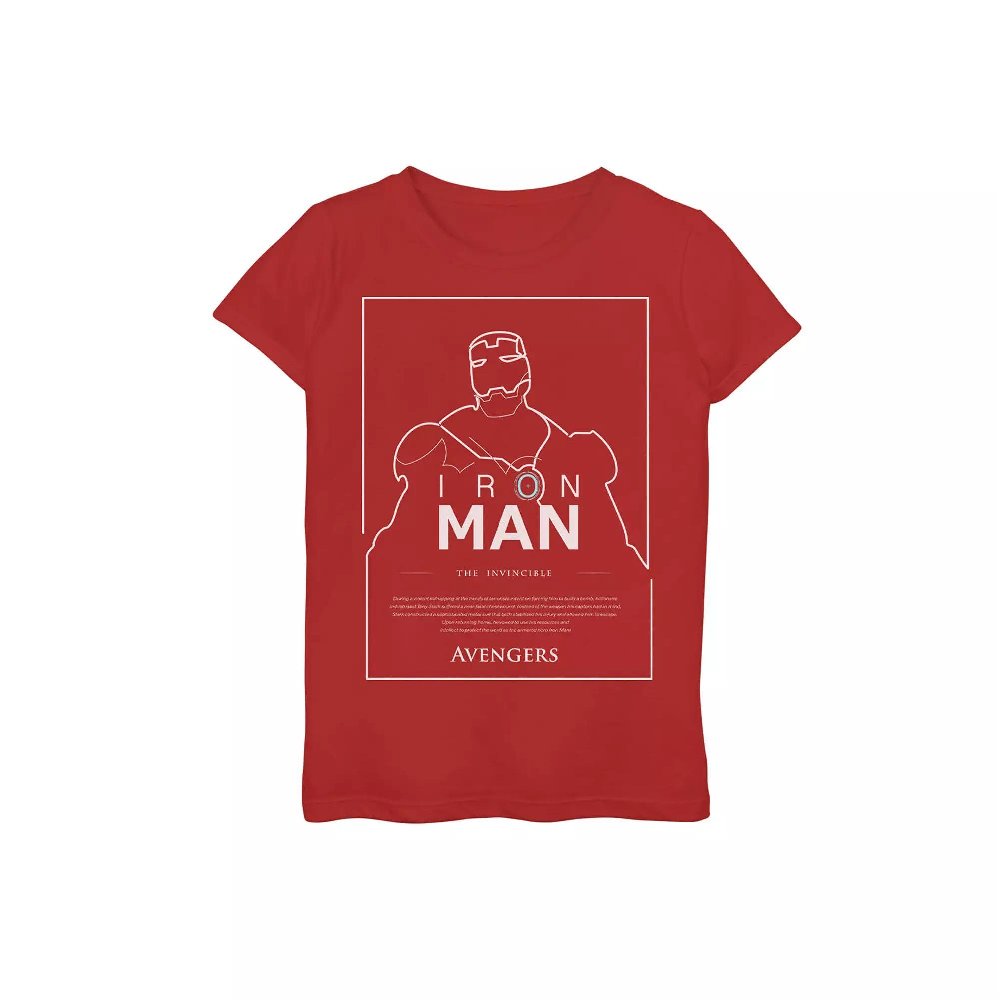 Girls 7-16 Marvel Iron Man Outlined Movie Poster Tee, Girls Product Image