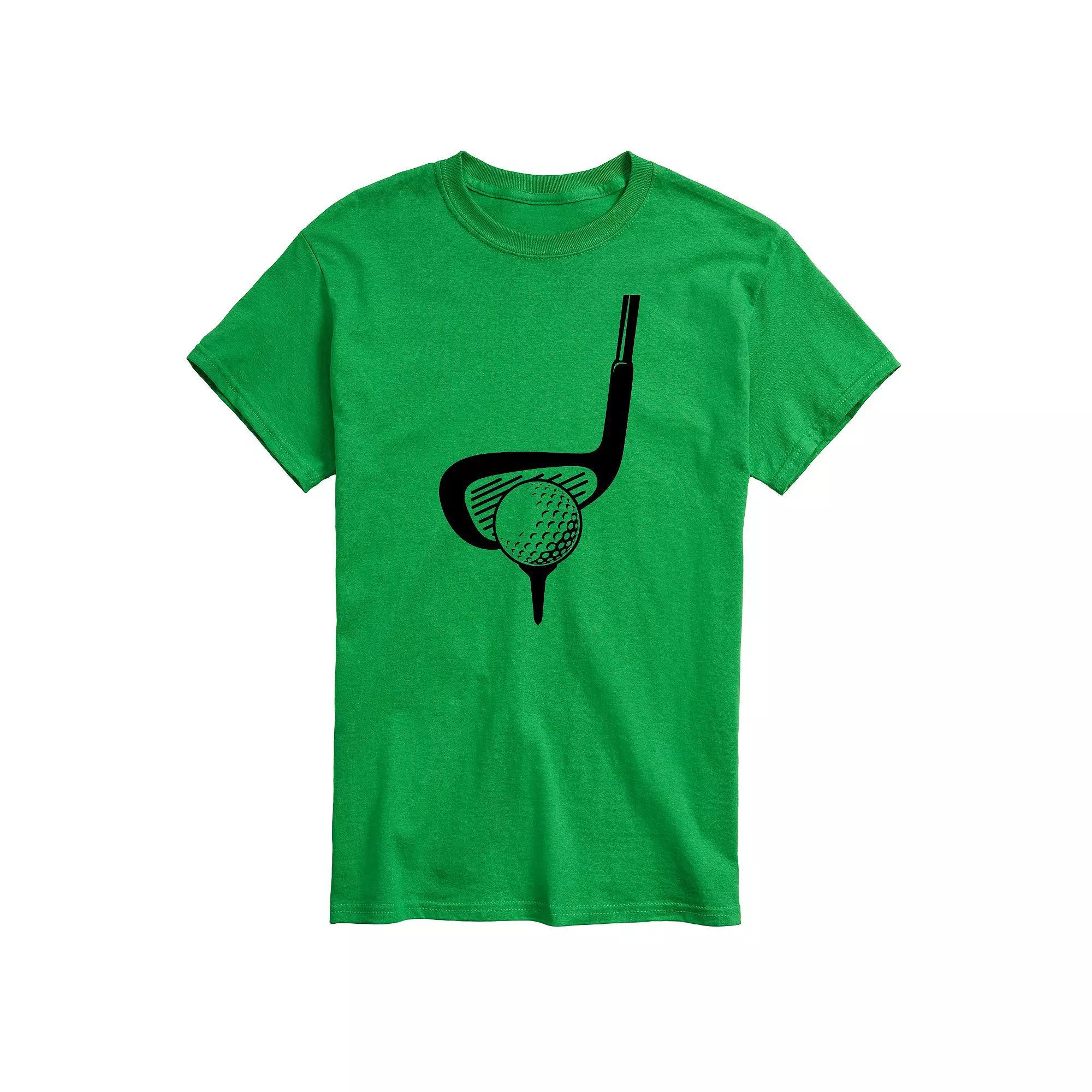 Mens Golf Club Behind Ball Graphic Tee Product Image