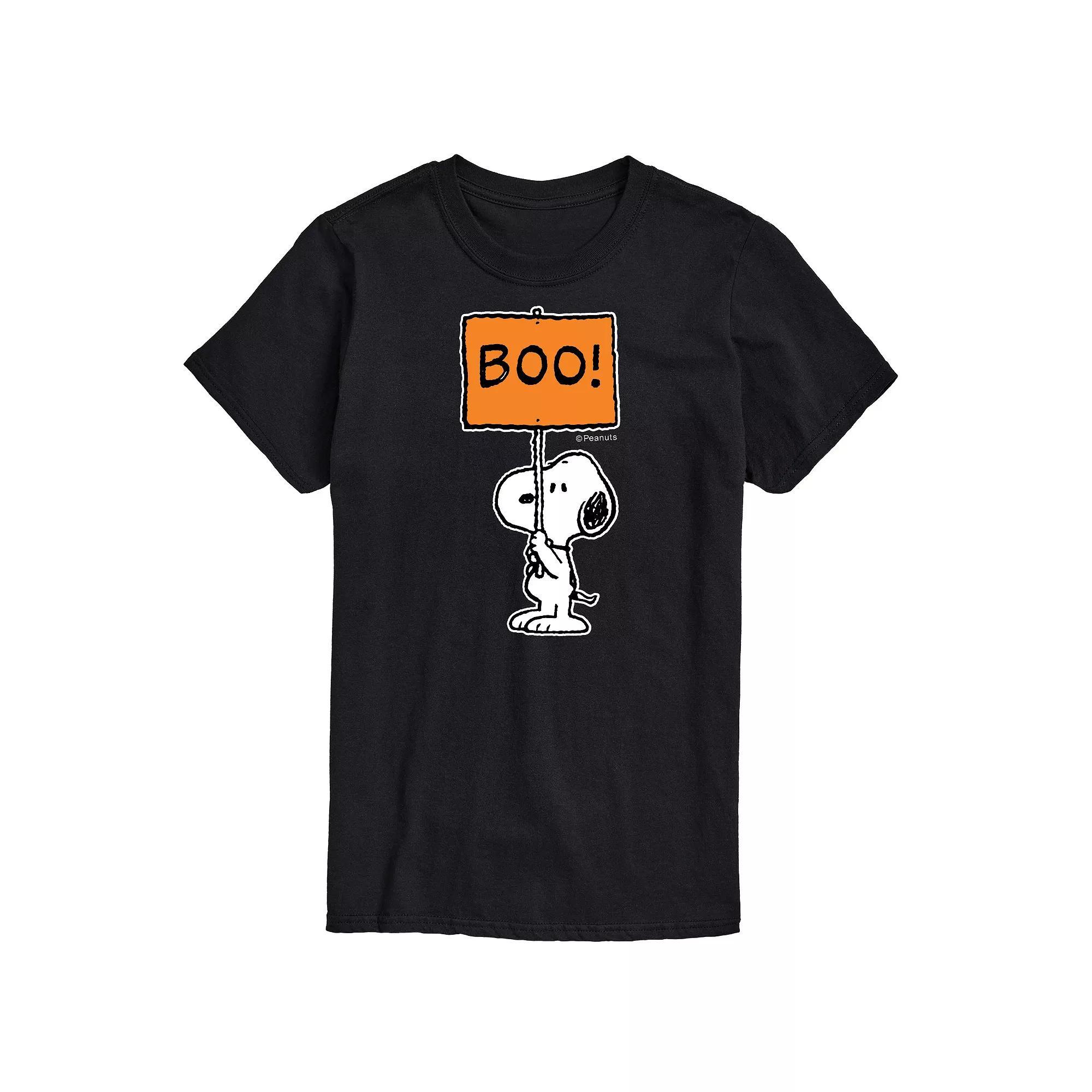 Big & Tall Peanuts Snoopy Boo Sign Tee, Mens Product Image