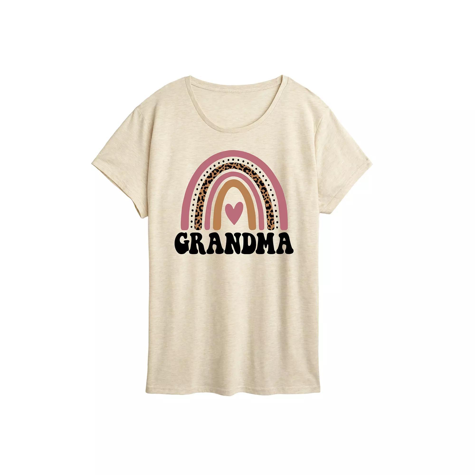 Womens Grandma Muted Rainbow Graphic Tee Product Image