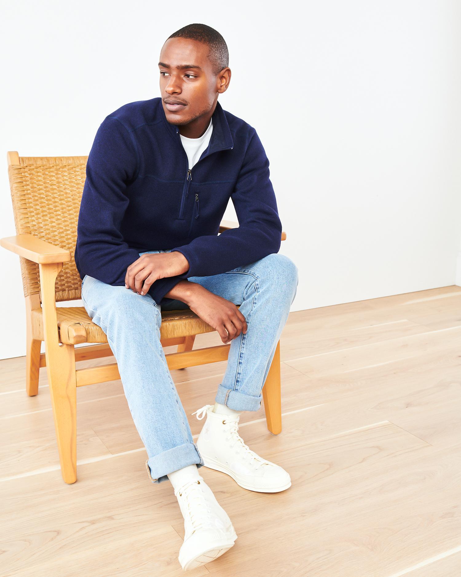 Quince | Men's Recycled Sweater Fleece Pullover Jacket 100% Polyester Product Image