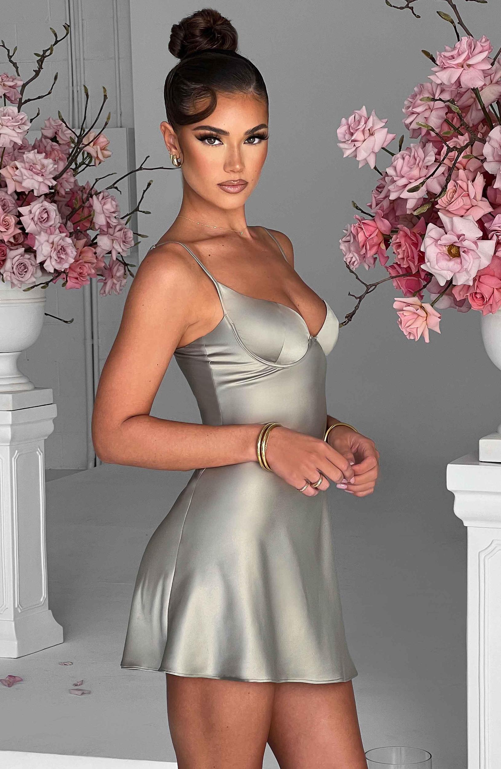 Azaria Mini Dress - Sage Product Image