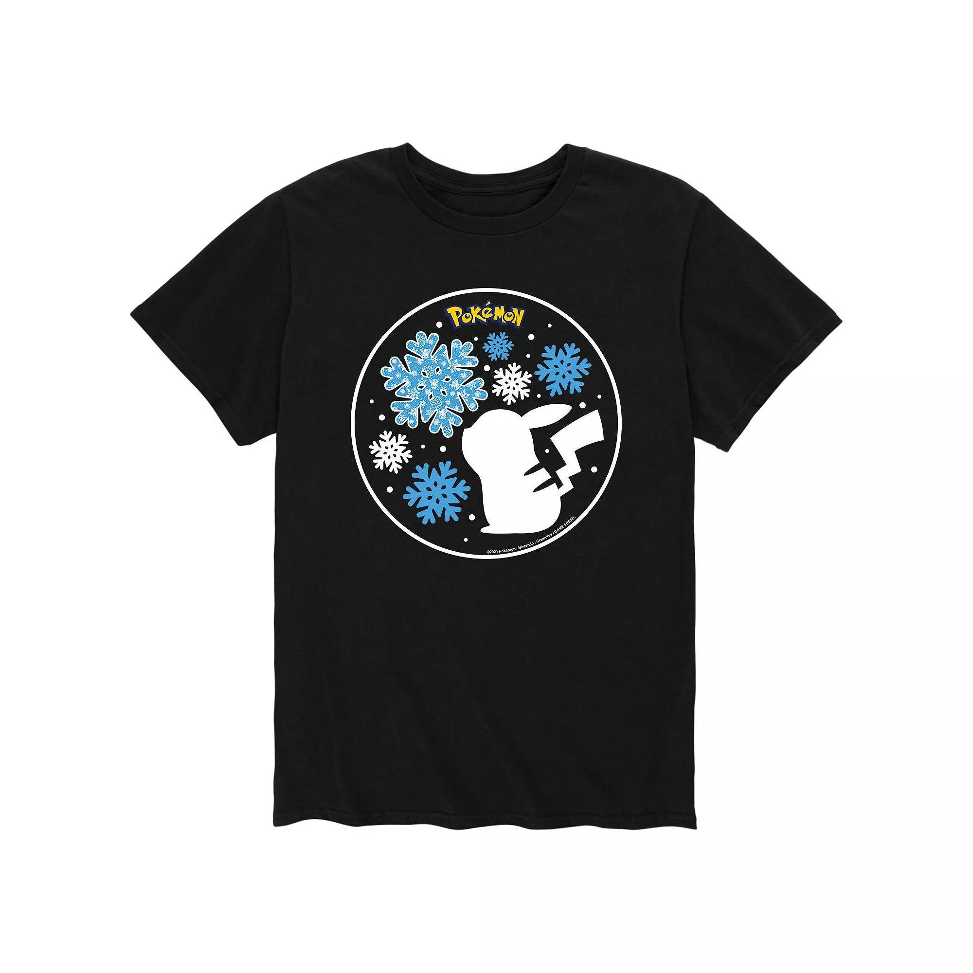 Big & Tall Pokemon Snowflake Pikachu Tee, Mens Product Image