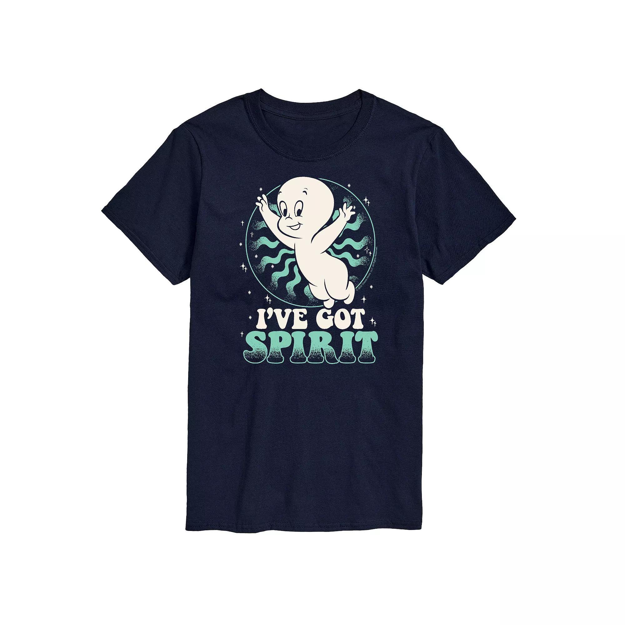 Big & Tall Casper Ive Got Spirit Graphic Tee, Mens Blue Product Image