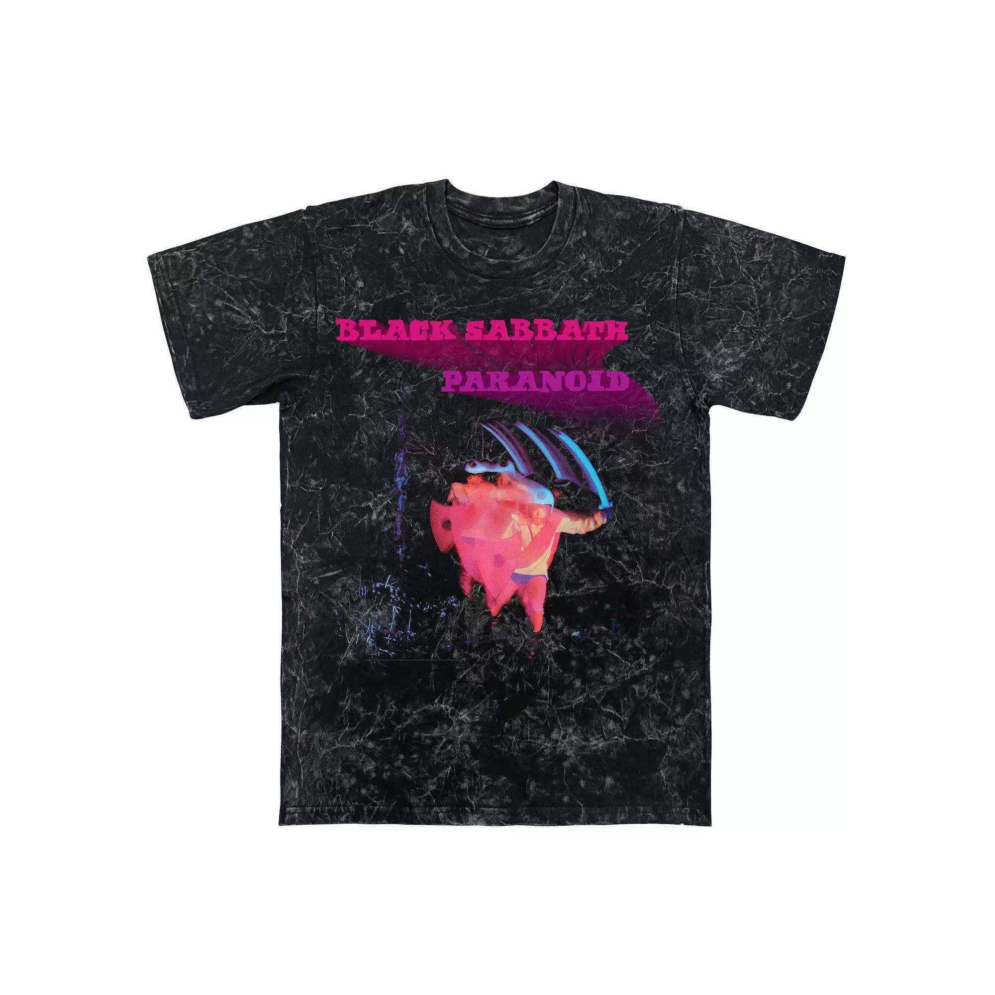 Men's Black Sabbath Paranoid Motion Mineral Wash Graphic Tee, Size: XXL, Black Mineral Wash Product Image