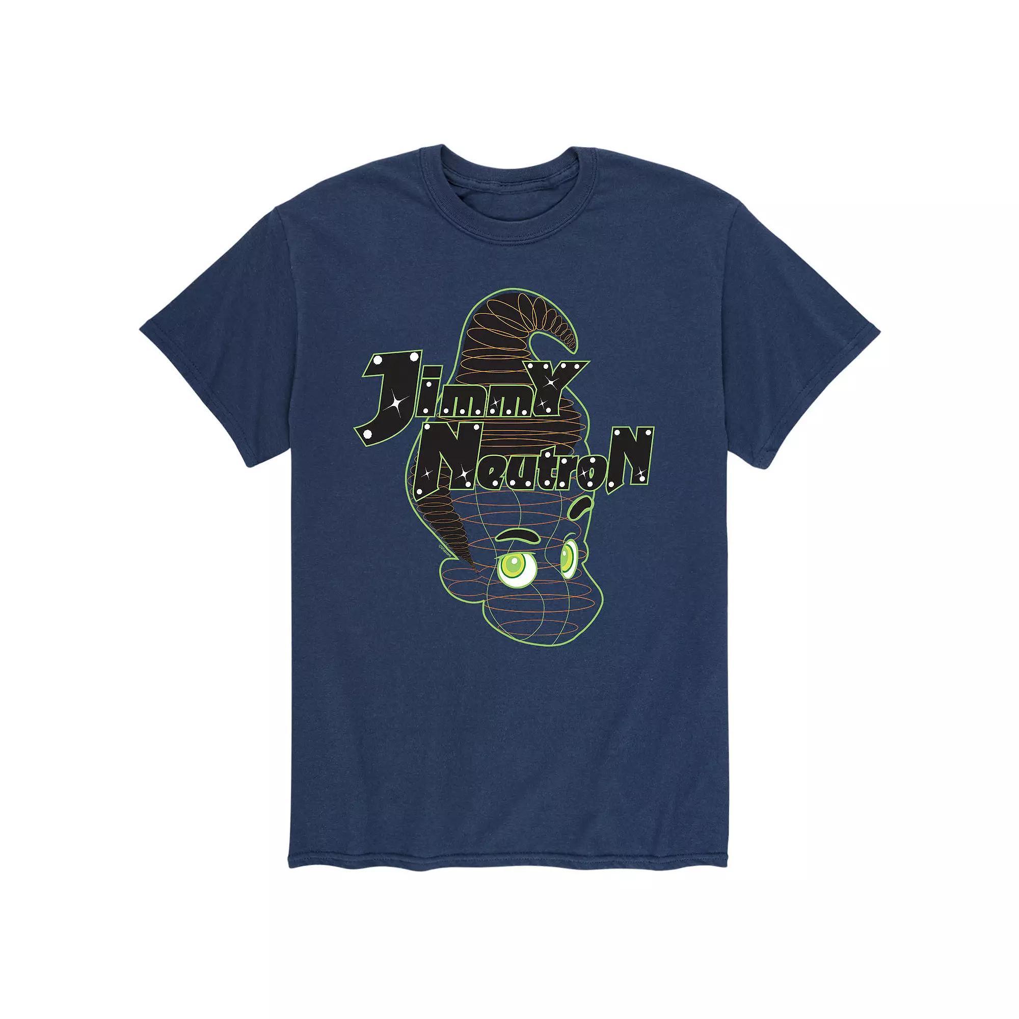 Mens Jimmy Neutron Jimmy Neutron Neon Head Tee Product Image