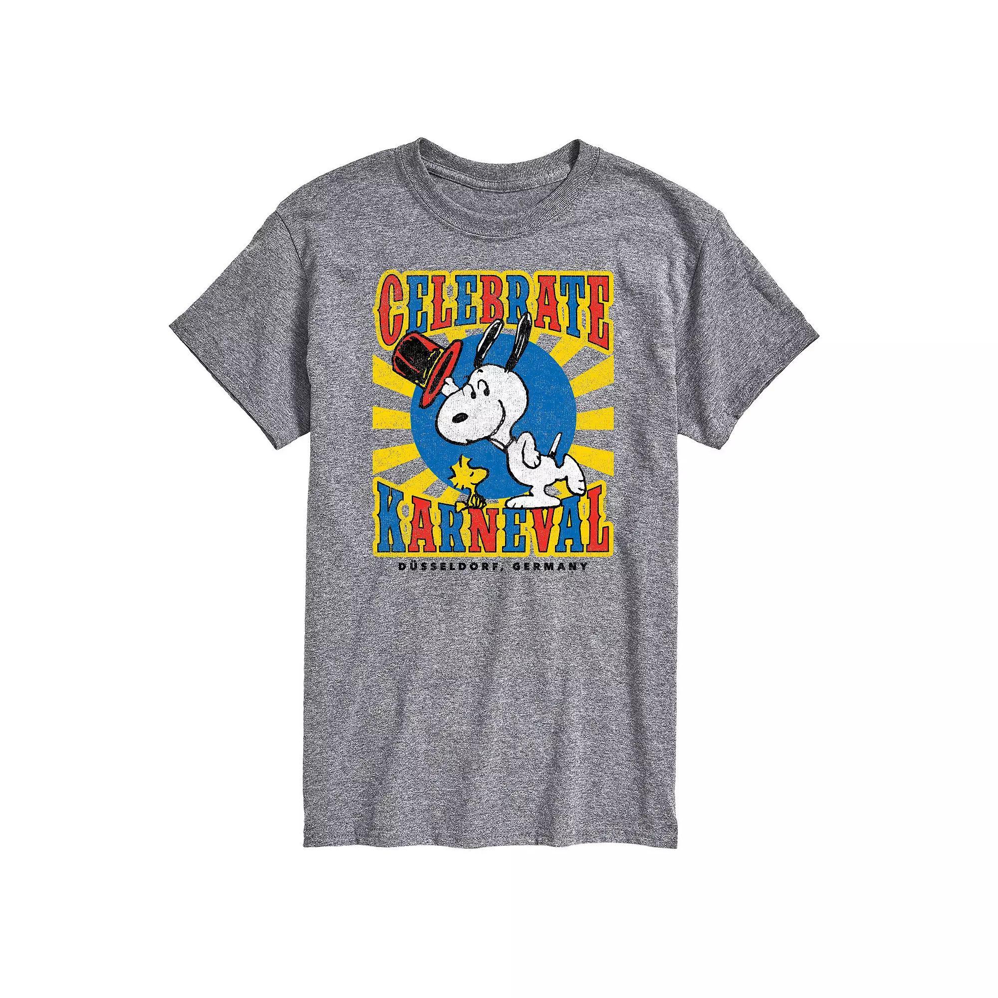 Mens Peanuts Snoopy Celebrate Karneval Graphic Tee Product Image