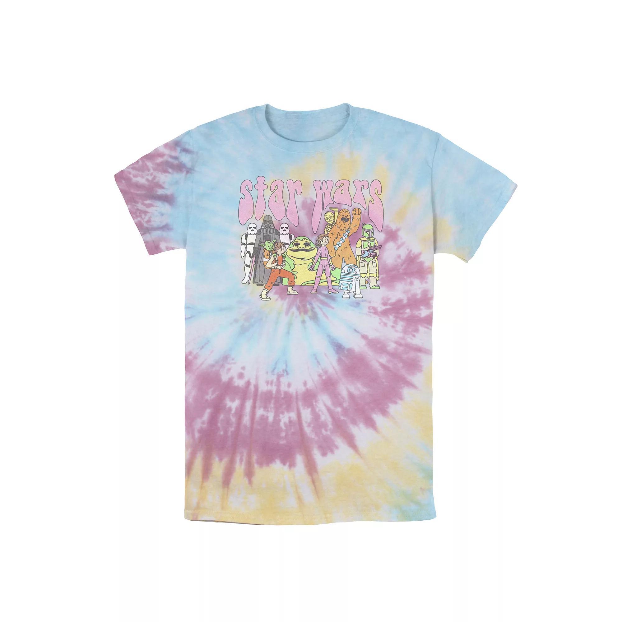 Men's Star Wars Psychedelic Group Poster Tee, Boy's, Size: Large, Black Grey Product Image