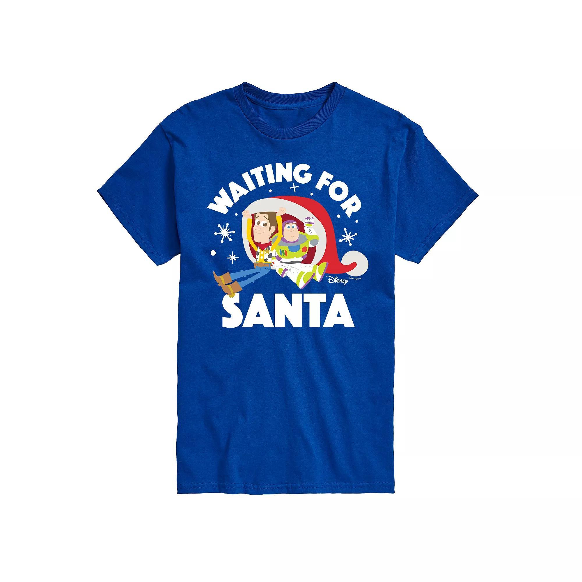 Disney / Pixars Toy Story Woody & Buzz Lightyear Mens Waiting For Santa Graphic Tee Product Image