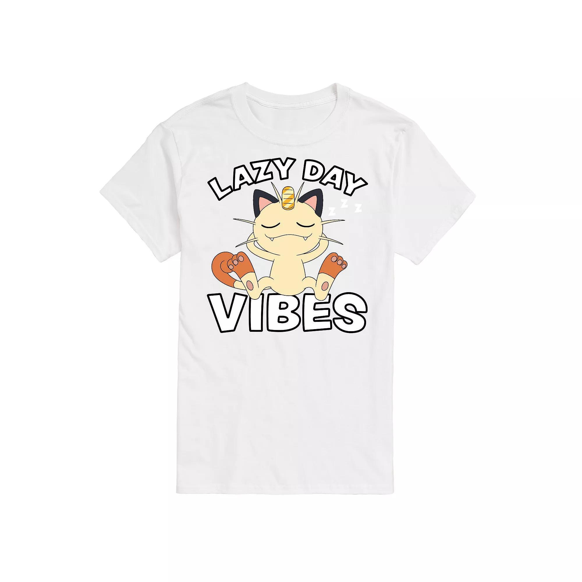 Big & Tall Pokmon Lazy Day Vibes Meowth Graphic Tee, Mens Product Image