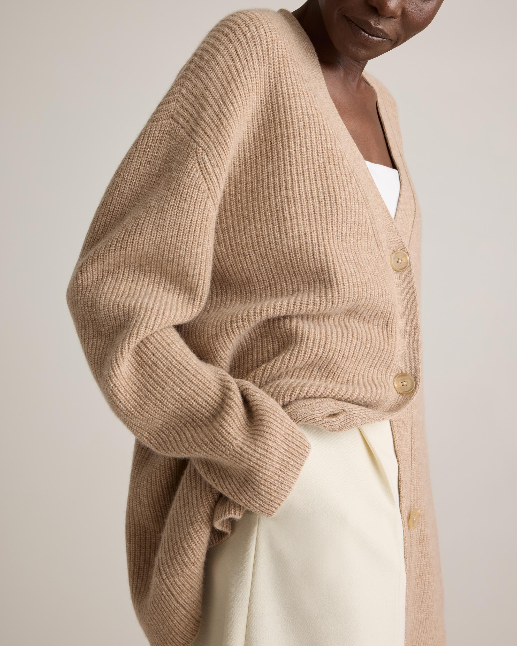 Quince | Women's Mongolian Cashmere OverSized Boyfriend Cardigan Sweater Product Image