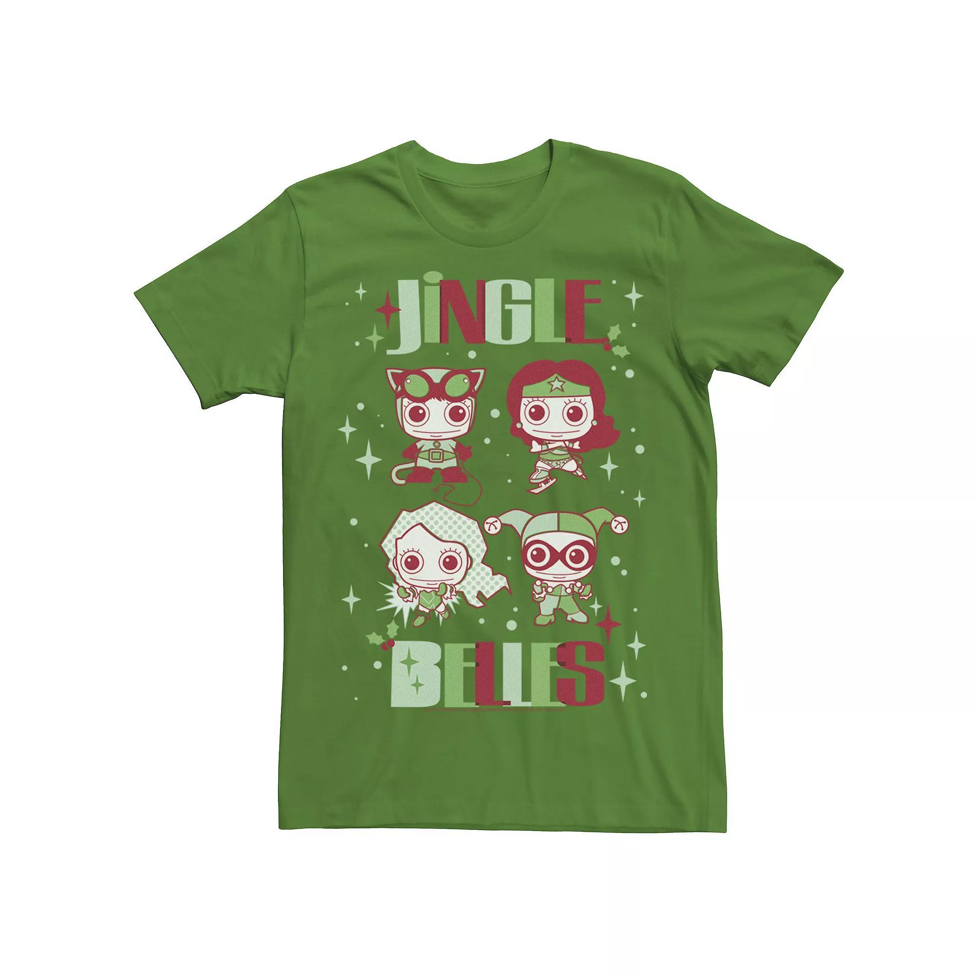 Mens DC Comics Justice League Jingle Belles Christmas Tee Product Image