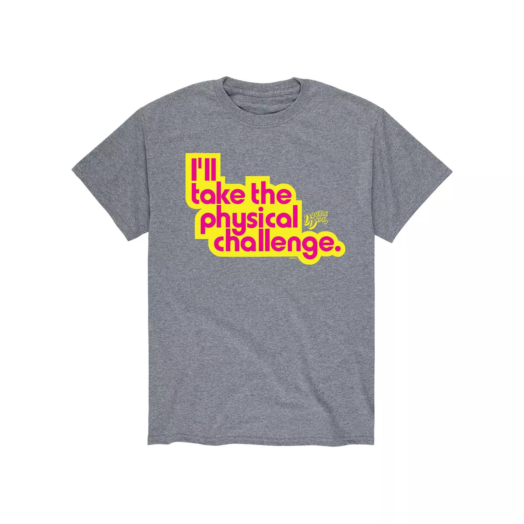 Mens Double Dare Challenge Pink Letters Tee Product Image