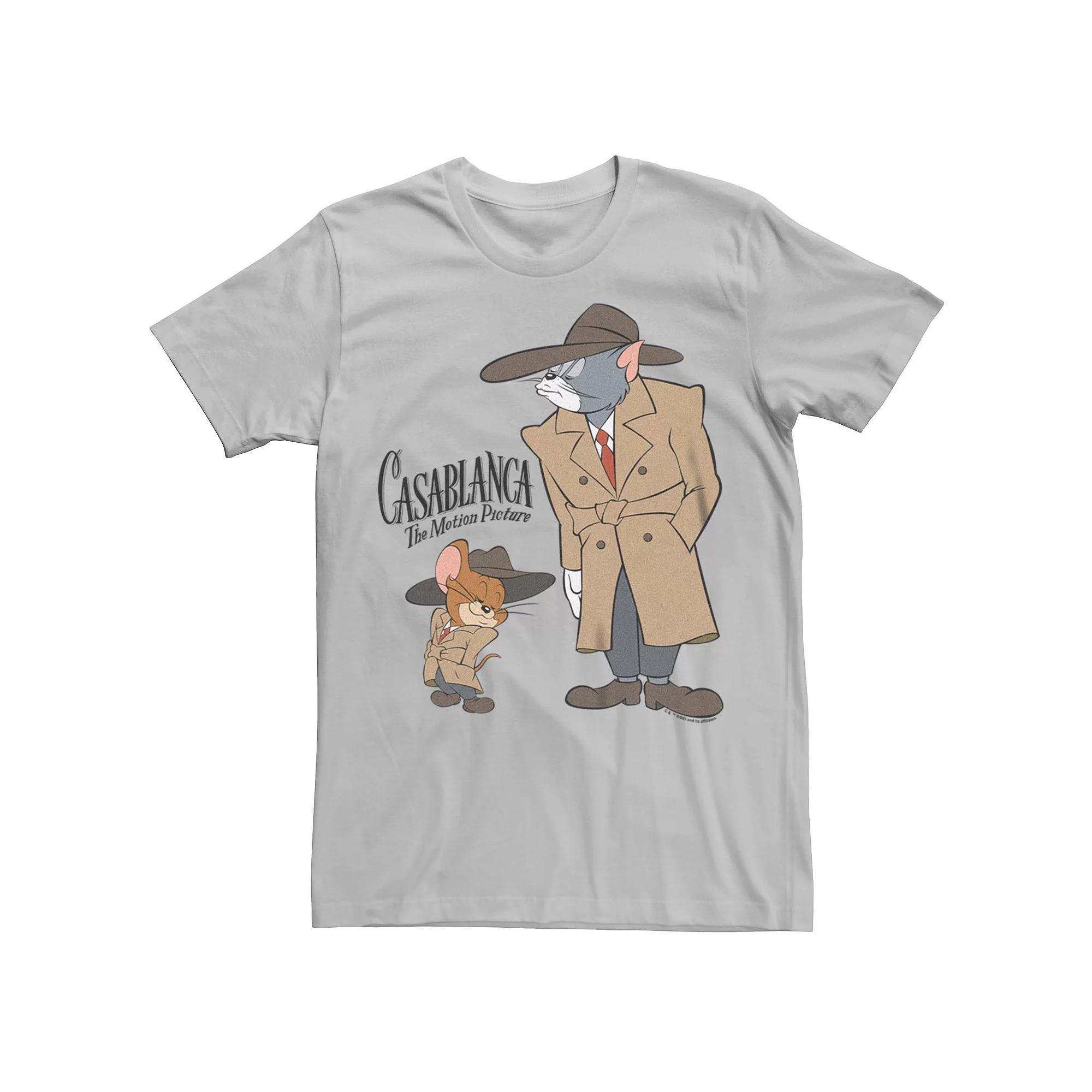 Men's WB The 100 Tom And Jerry Casablanca Graphic Tee, Size: Large, Silver Product Image
