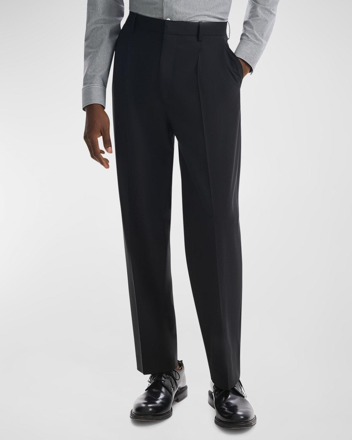 Mens Relaxed Stretch-Wool Pants Product Image