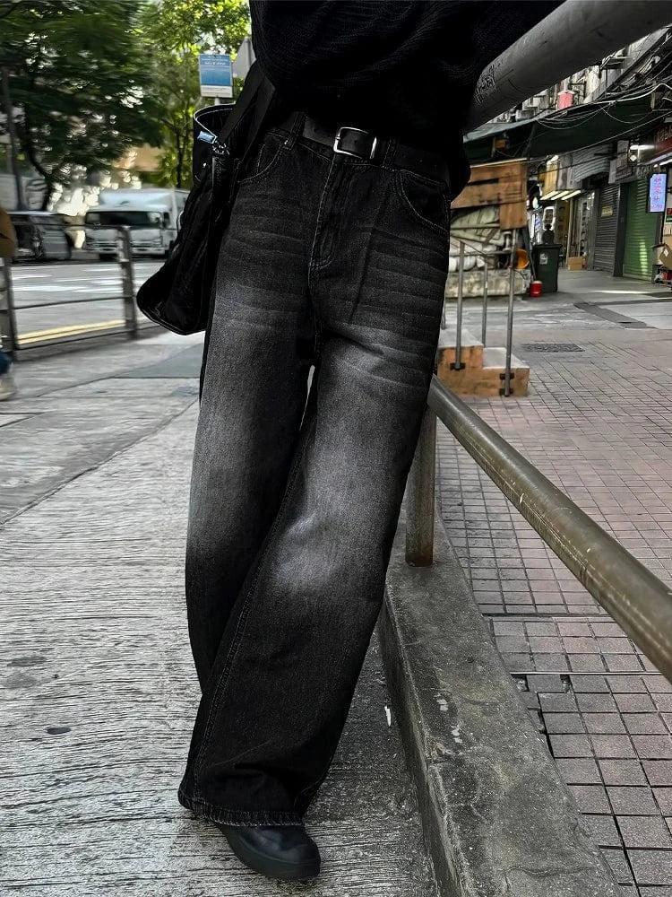 RT No. 13030 BLACK WASHED DENIM JEANS Product Image