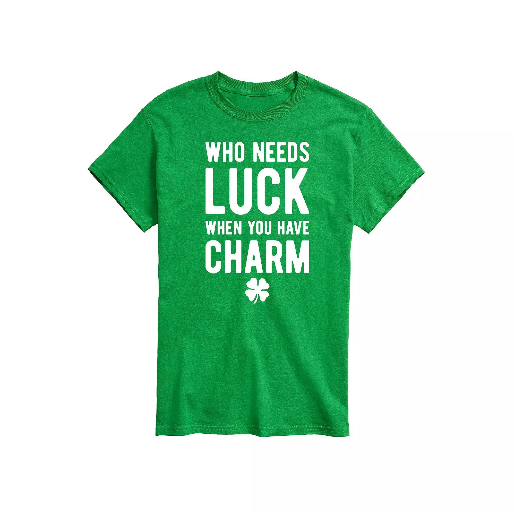 Big & Tall Who Needs Luck Charm Tee, Mens Product Image