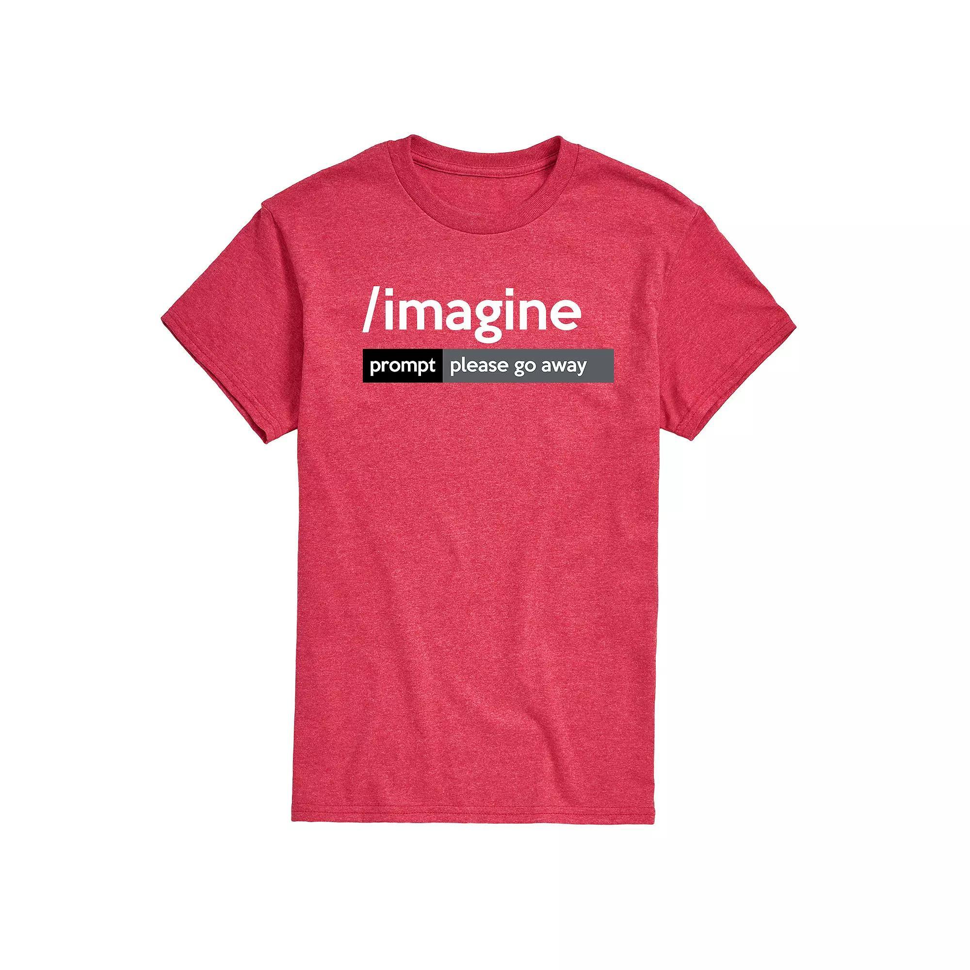 Mens AI Imagine Prompt Please Go Away Graphic Tee Product Image