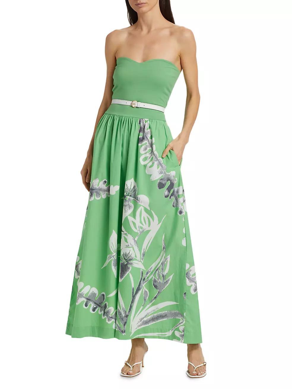 This Time Split-Bodice Belted Maxi-Dress Product Image