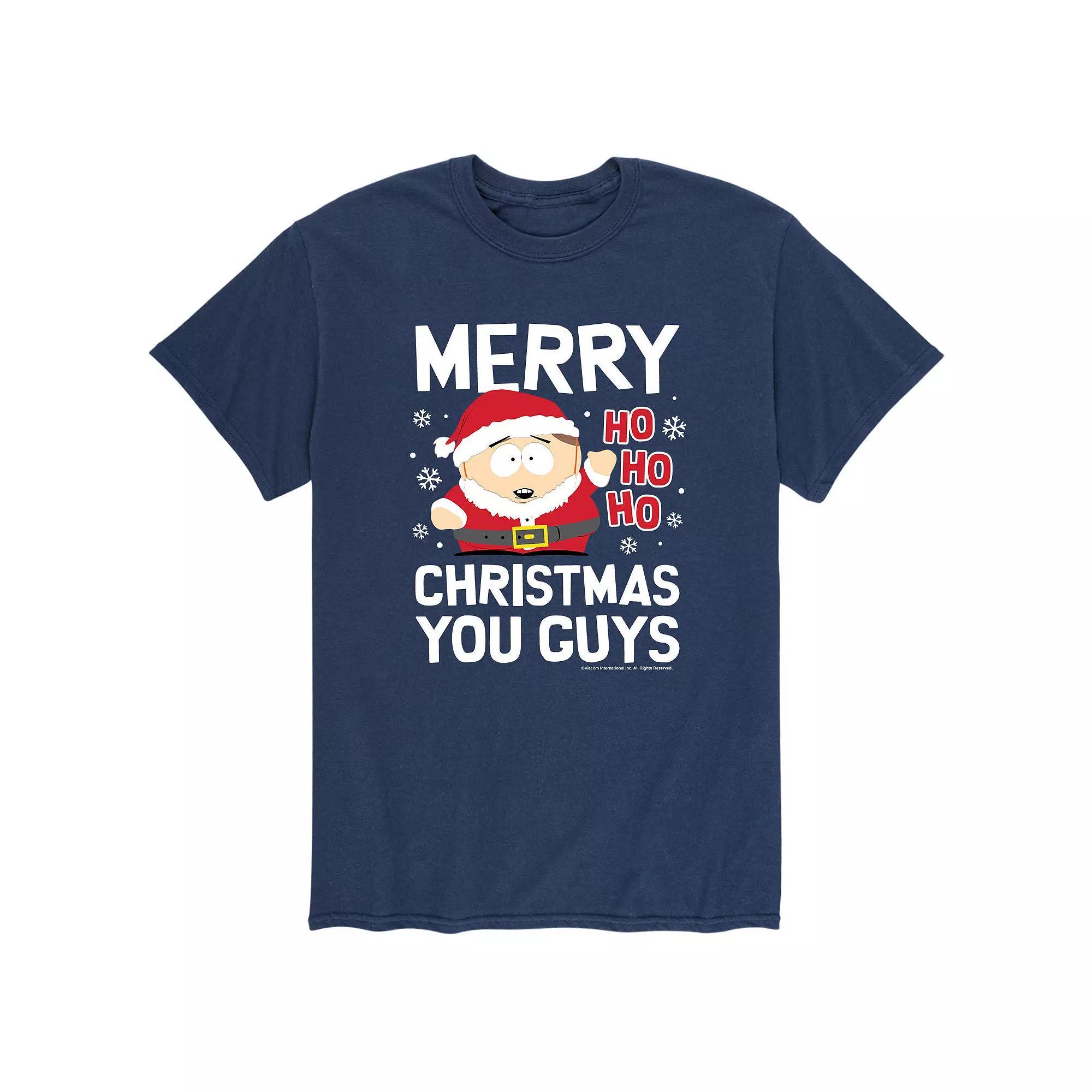 Mens South Park Merry Christmas Tee Blue Product Image