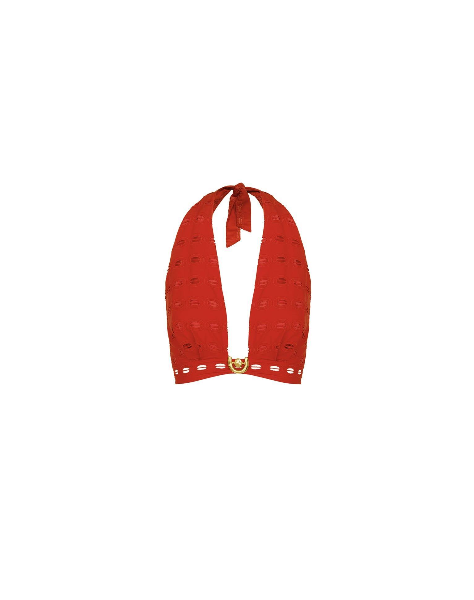 Eyelet Maven Top - Ruby Product Image