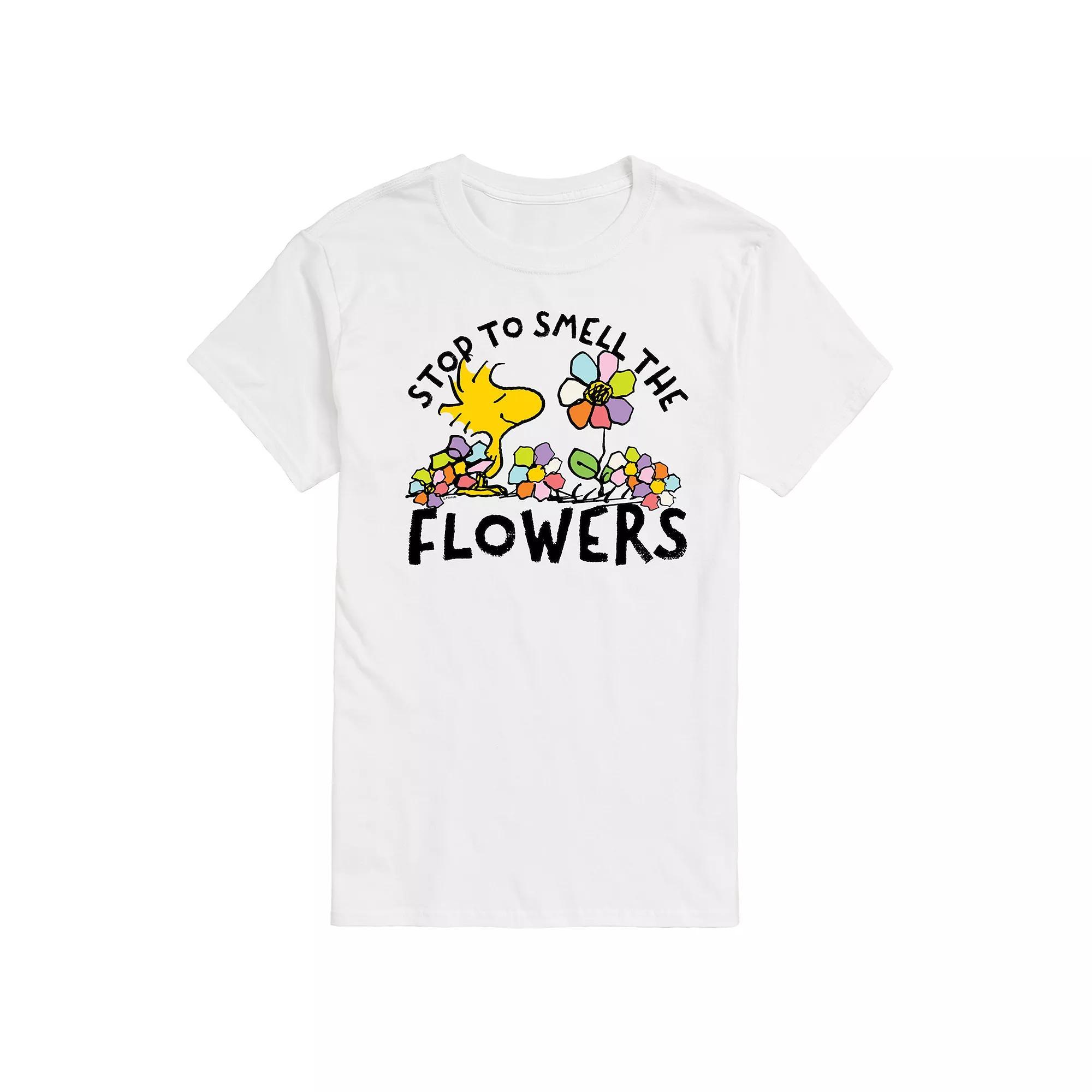 Mens Peanuts Smell The Flowers Graphic Tee Product Image