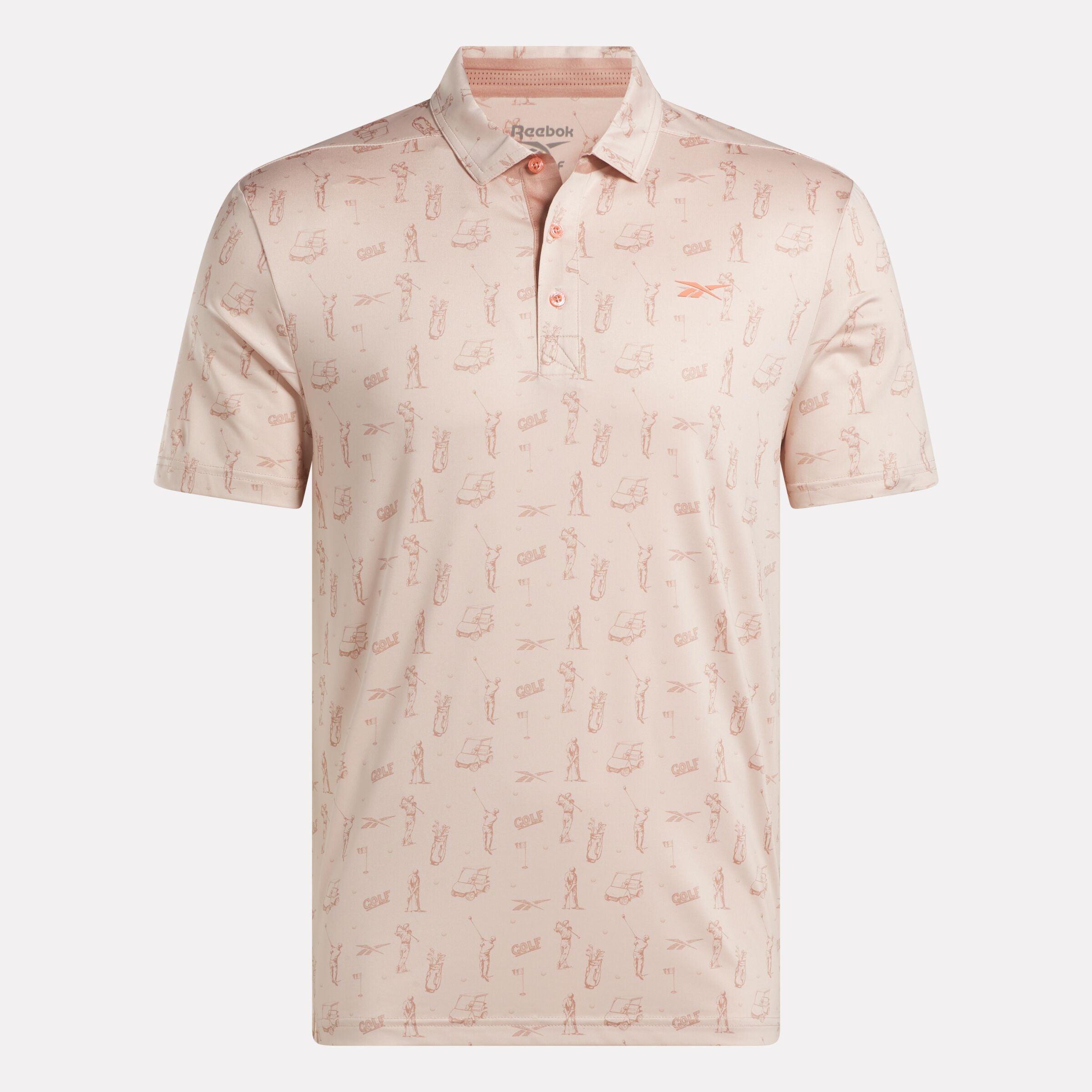 Men's Short Sleeve Tournament Etching Print Polo Shirt Male Product Image