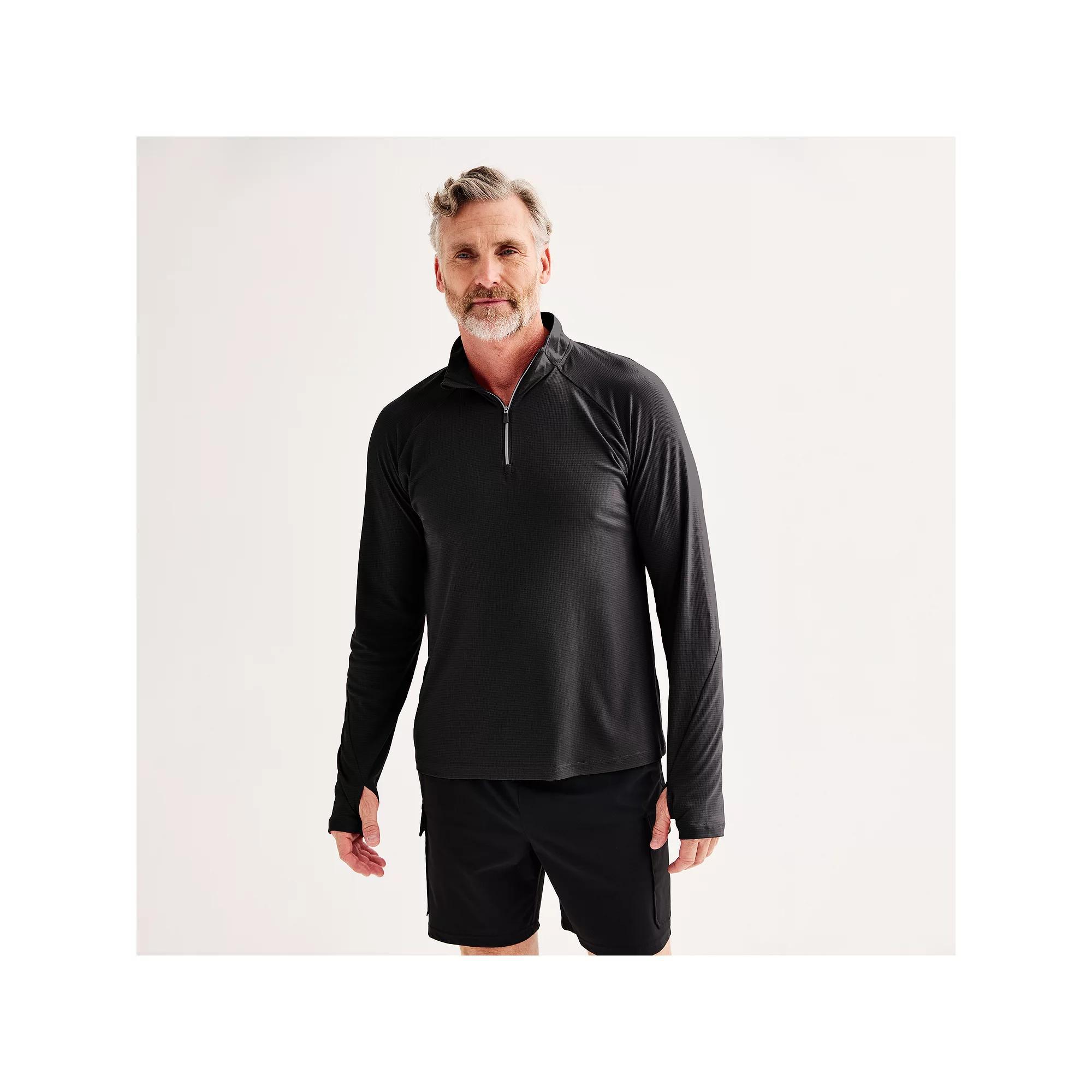 Mens Tek Gear Long Sleeve Quarter Zip Pullover Product Image
