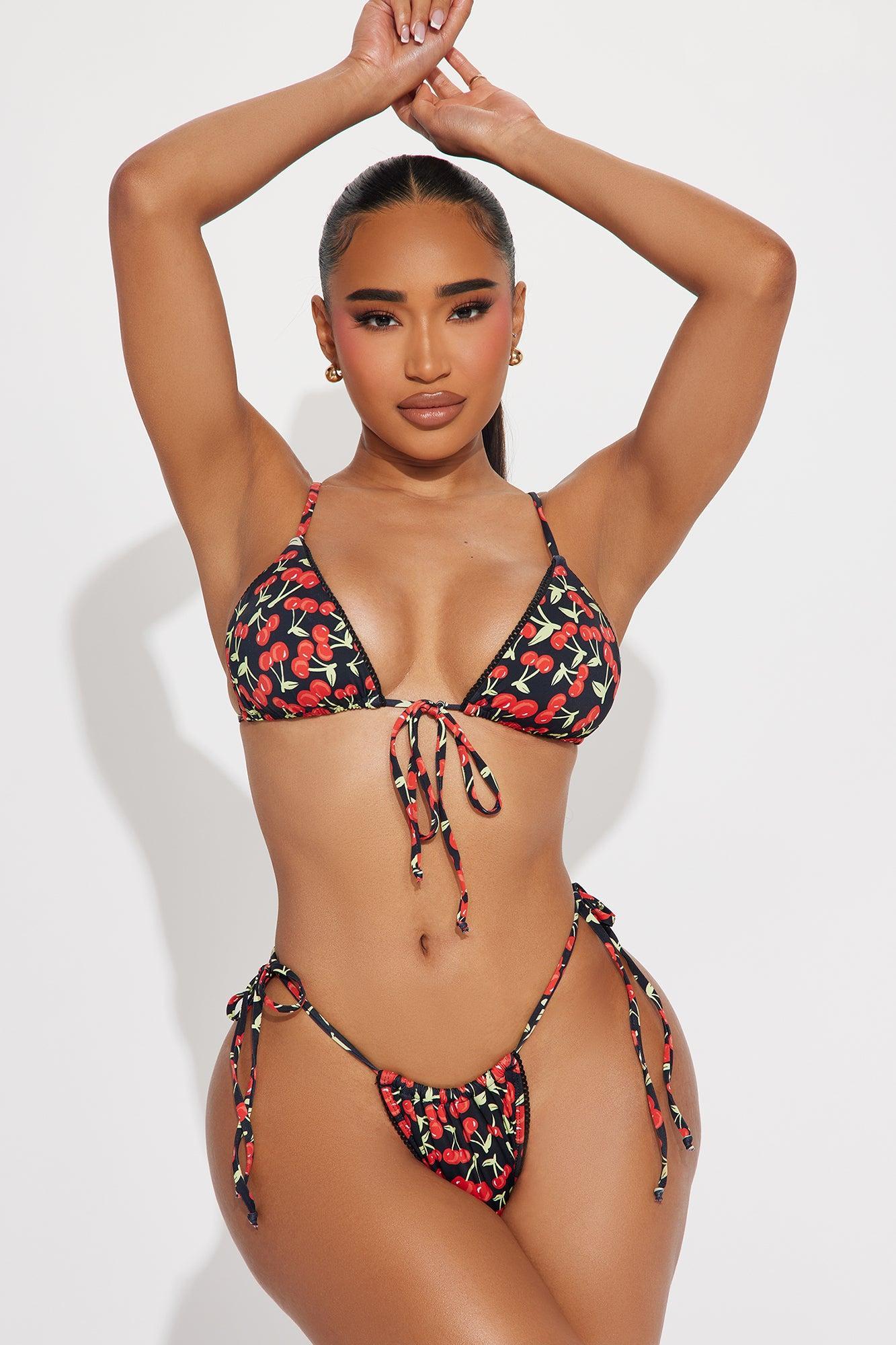 Sweet Cherry 2 Piece Bikini - Black/combo Product Image