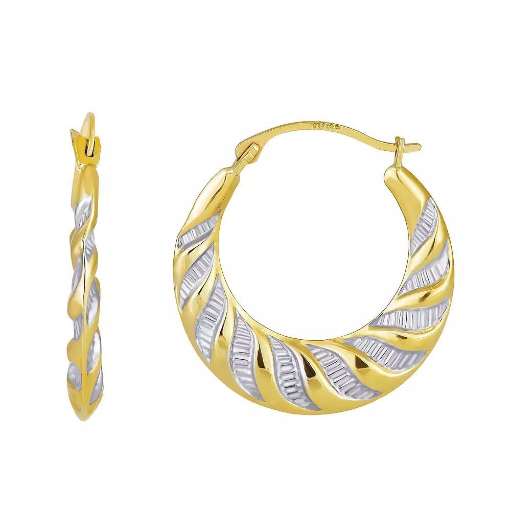 Forever 14K Polished Swirl Hoop Earrings, Women's, 14k Gold Product Image
