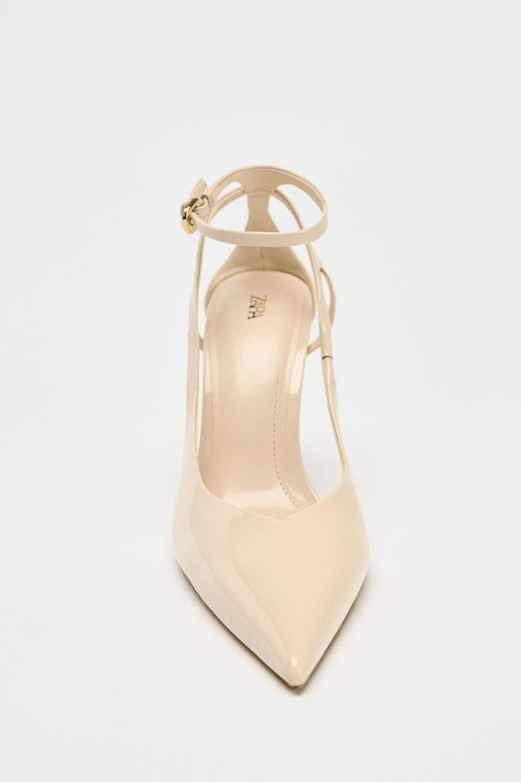 HEELED FAUX PATENT LEATHER SHOES Product Image