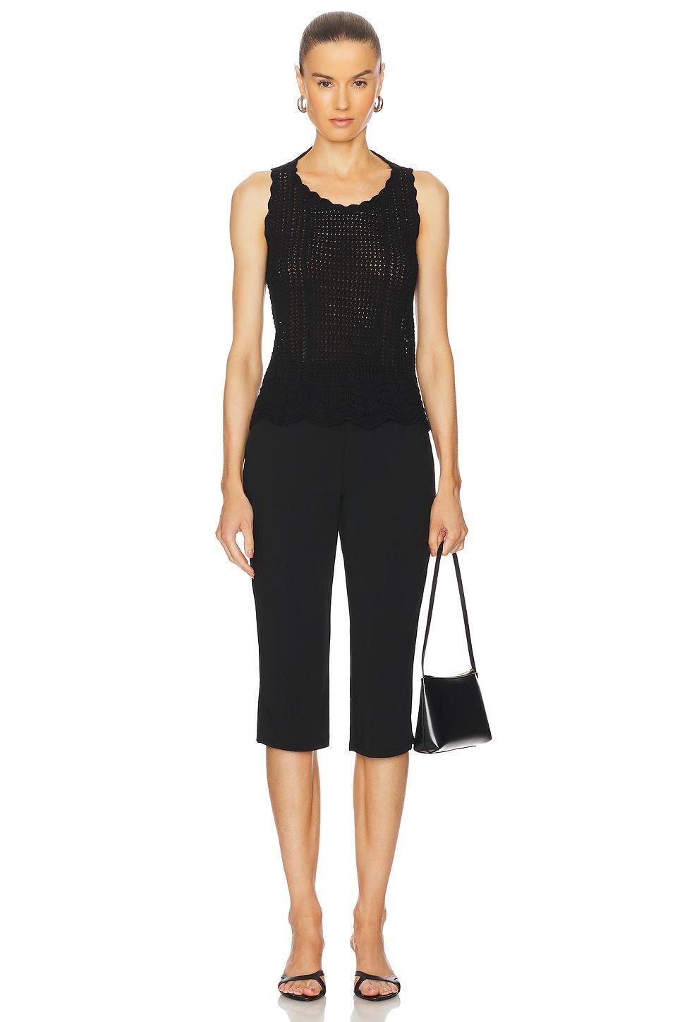 Scoop Neck Tank Crochet Top Norma Kamali Product Image