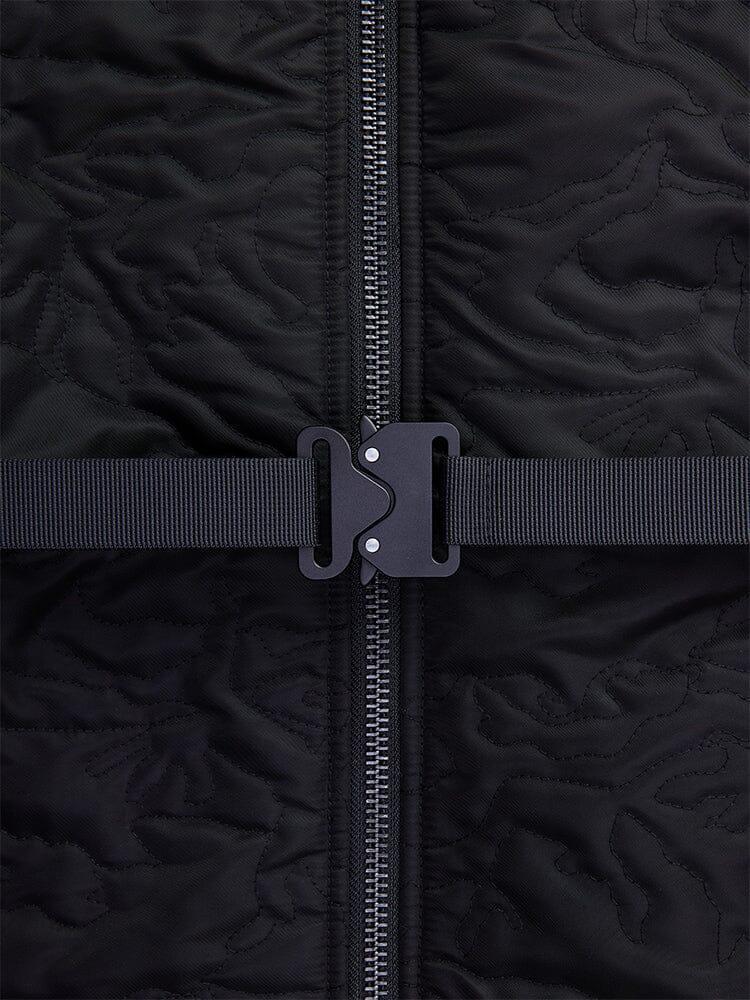 WOMEN'S CAMO QUILTED BELTED MA-1 BOMBER JACKET - BLACK / XL Product Image